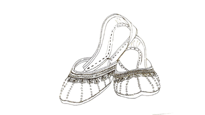 Khussa Sketch Design