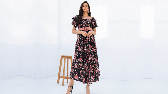 Floral Western Maxi Dress