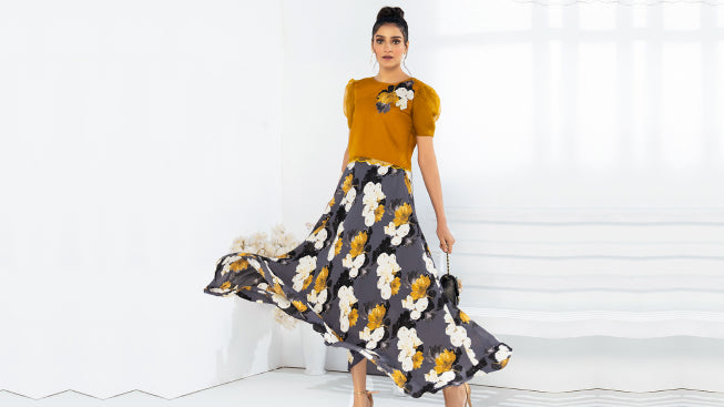 Western Floral Skirt Dress