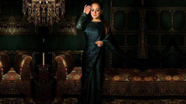 Emerald Shiny Saree