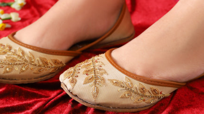 Golden Khussa Shoes