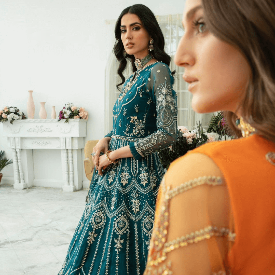 Pakistani Simple Engagement Dresses Brands Online for Girls in