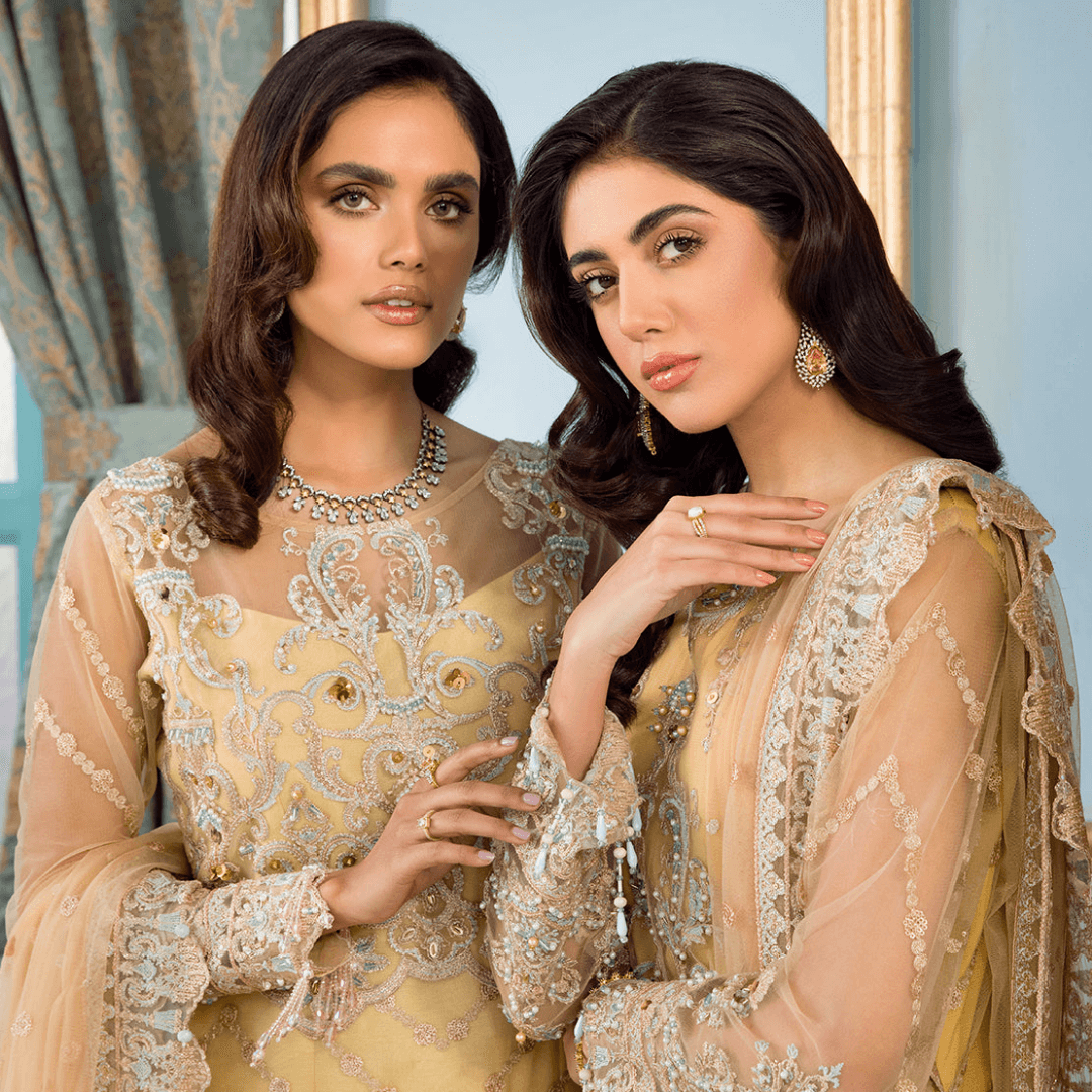 Mehndi Dresses Brands Dresses Online in Pakistan  La Mosak