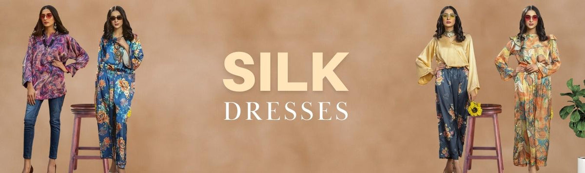 Silk Dress Designs 2024 - Latest Pakistani Silk Suits Online  La Mosak