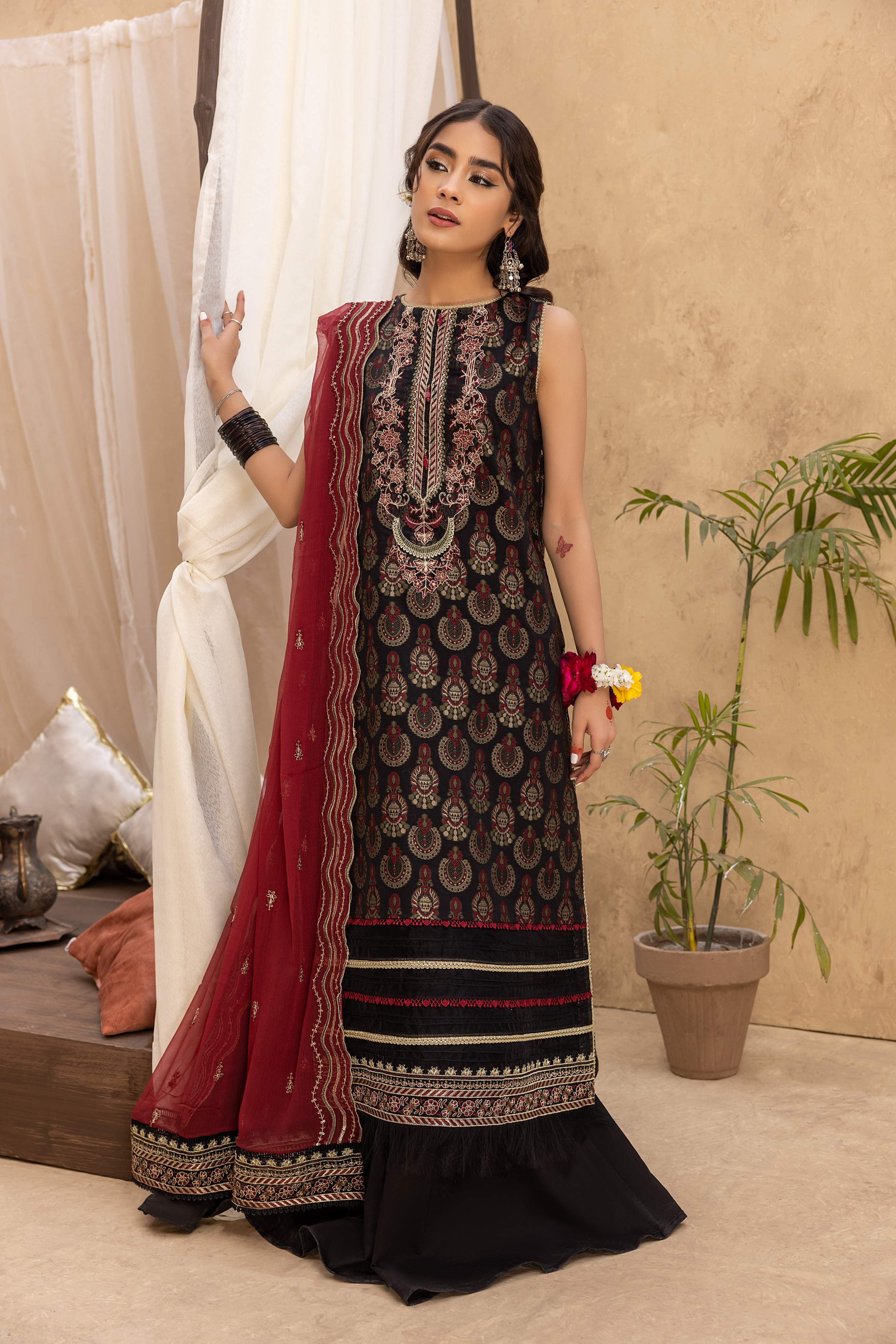Ishq - Embroidered Jacquard - IS - 01