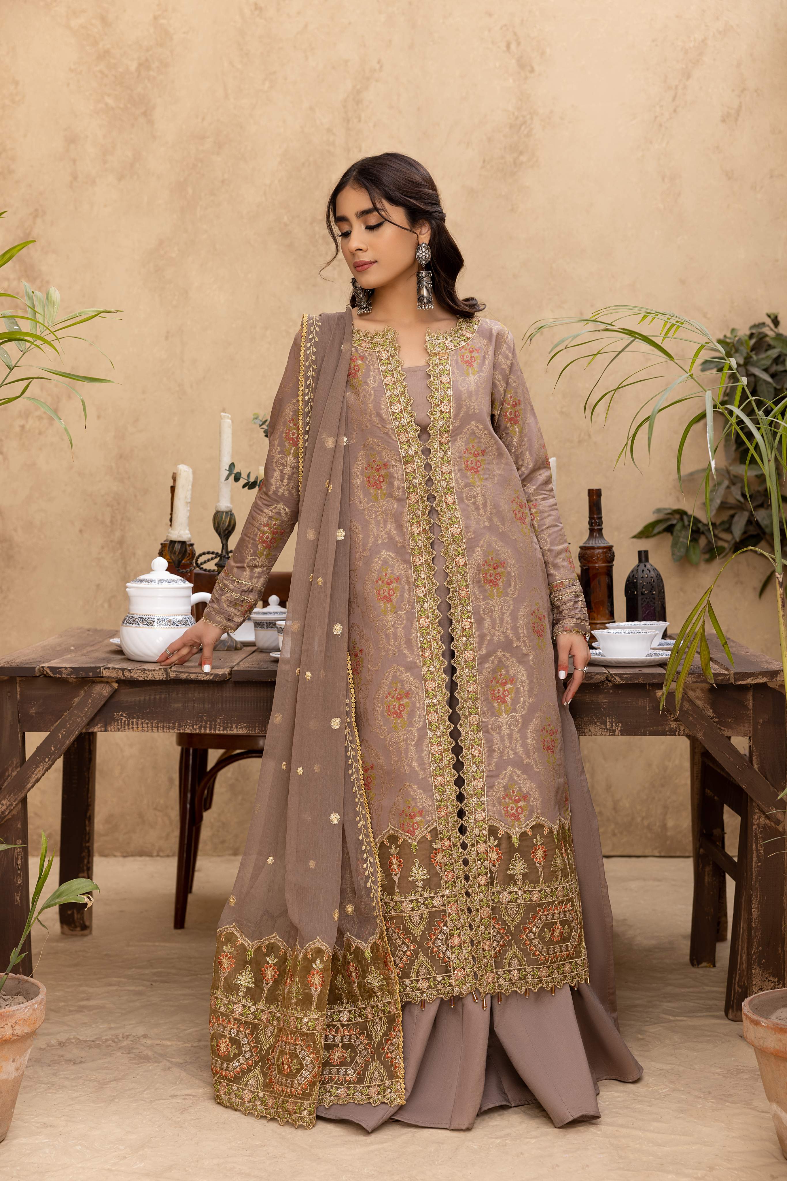 Ishq - Embroidered Jacquard - IS - 09