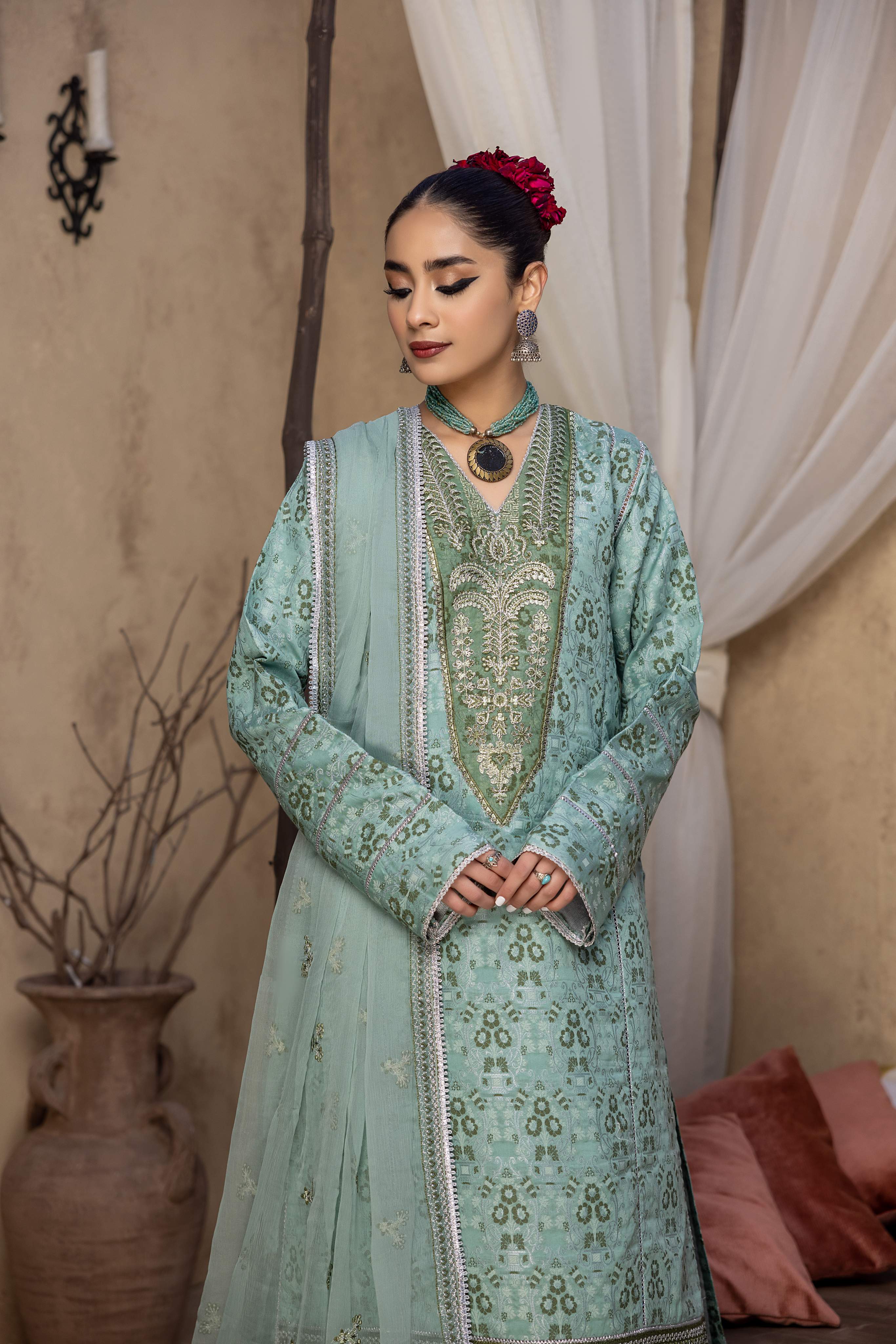 Ishq - Embroidered Jacquard - IS - 05
