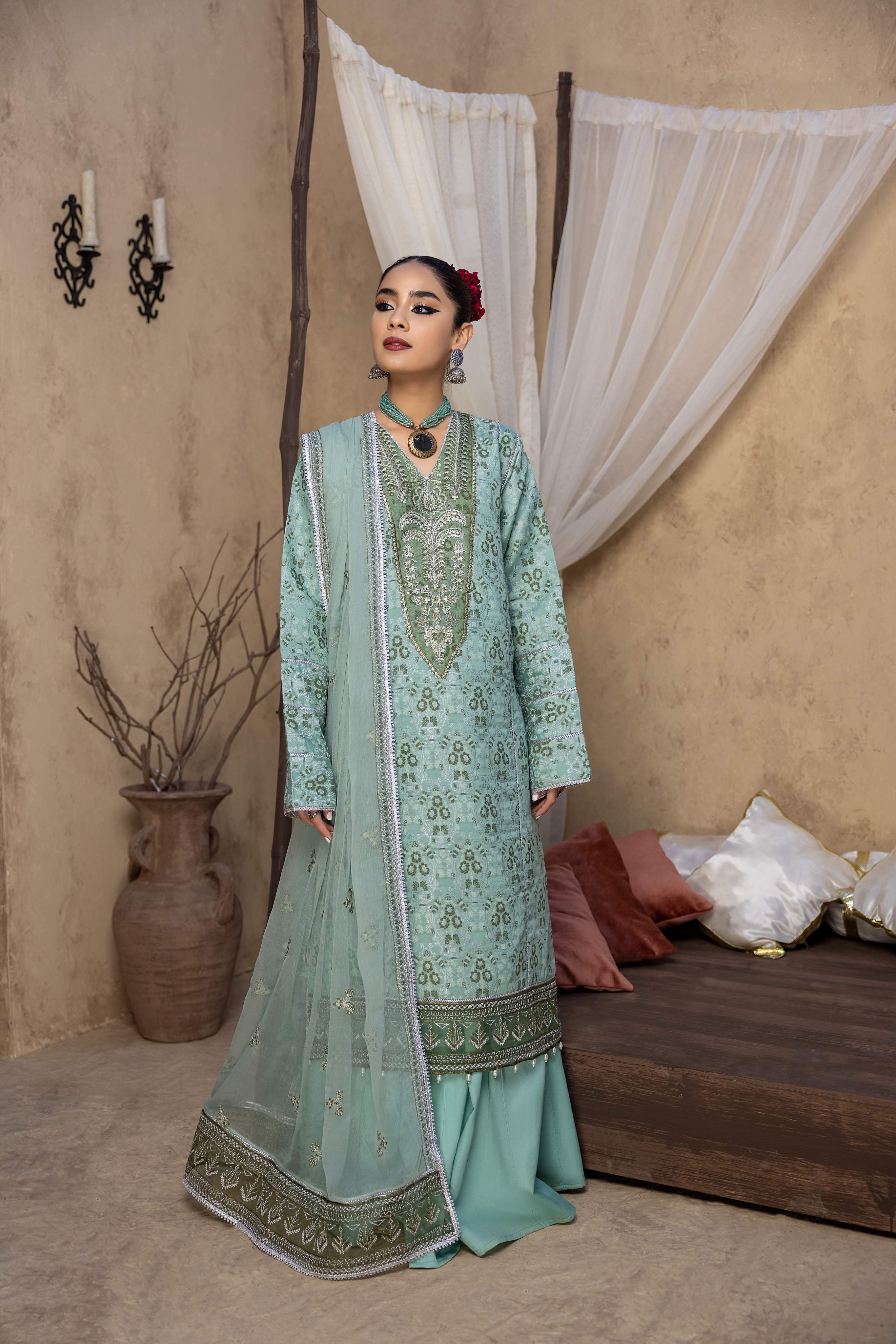 Ishq - Embroidered Jacquard - IS - 05