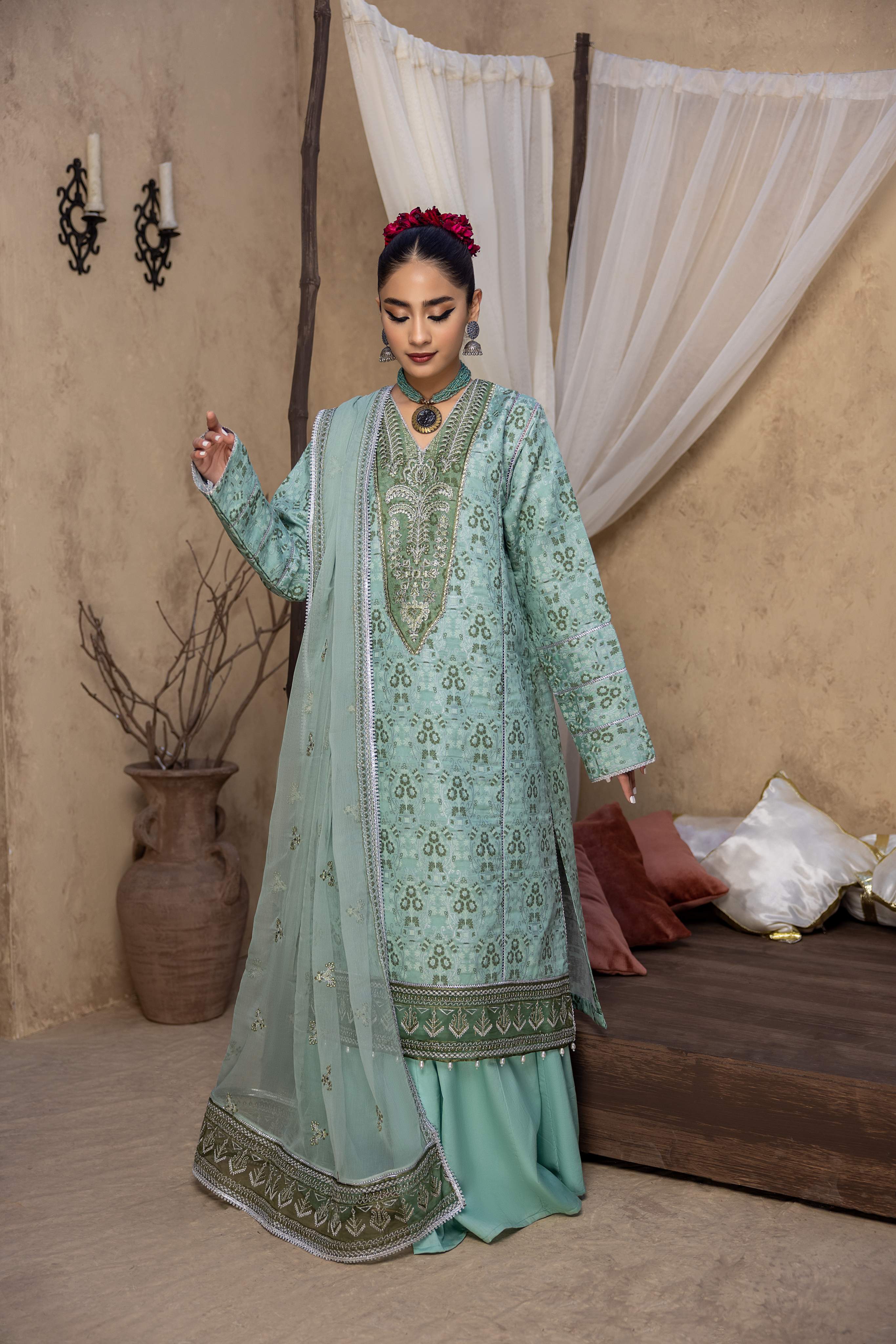 Ishq - Embroidered Jacquard - IS - 05