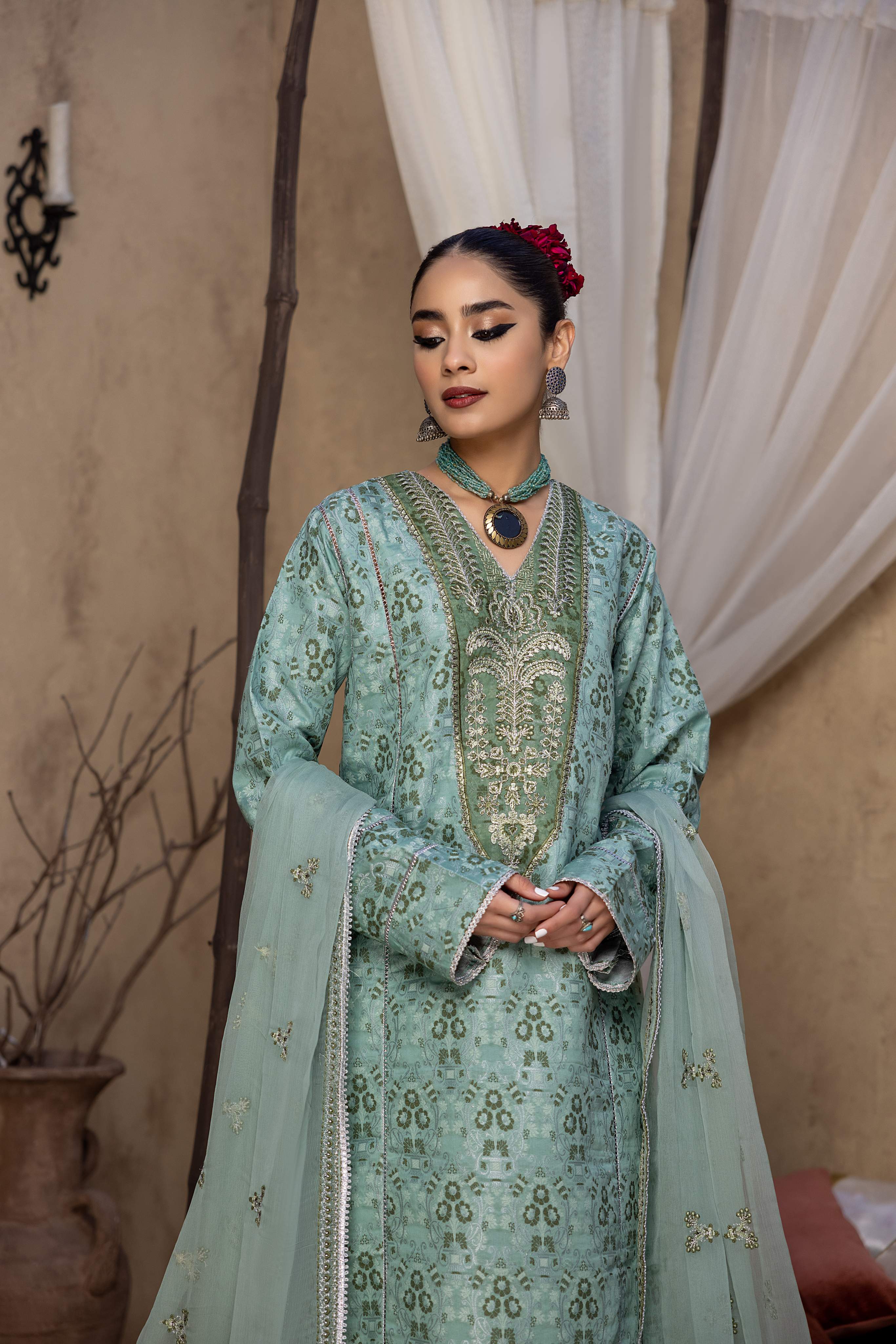 Ishq - Embroidered Jacquard - IS - 05