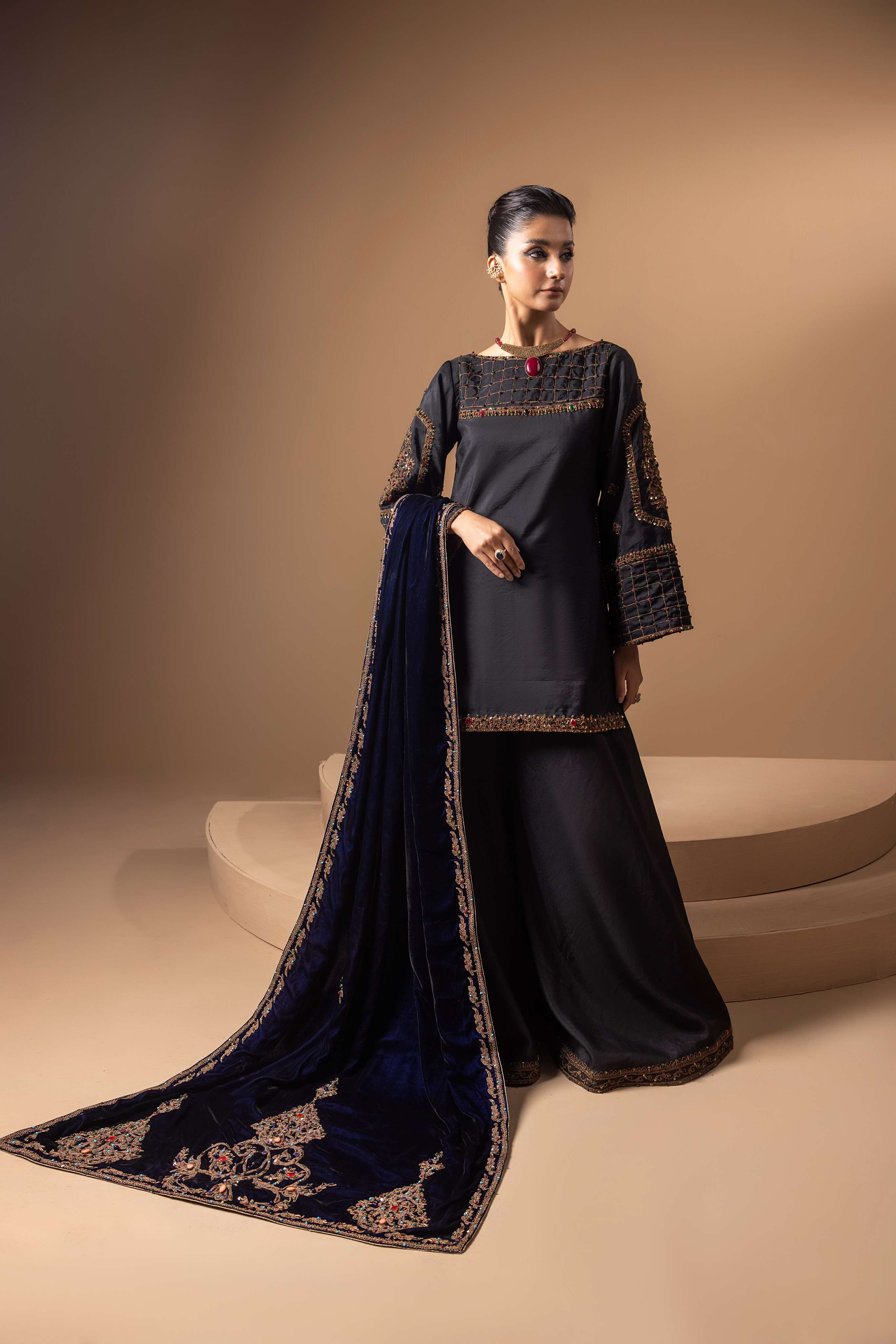 The Majestic Blue Shawl