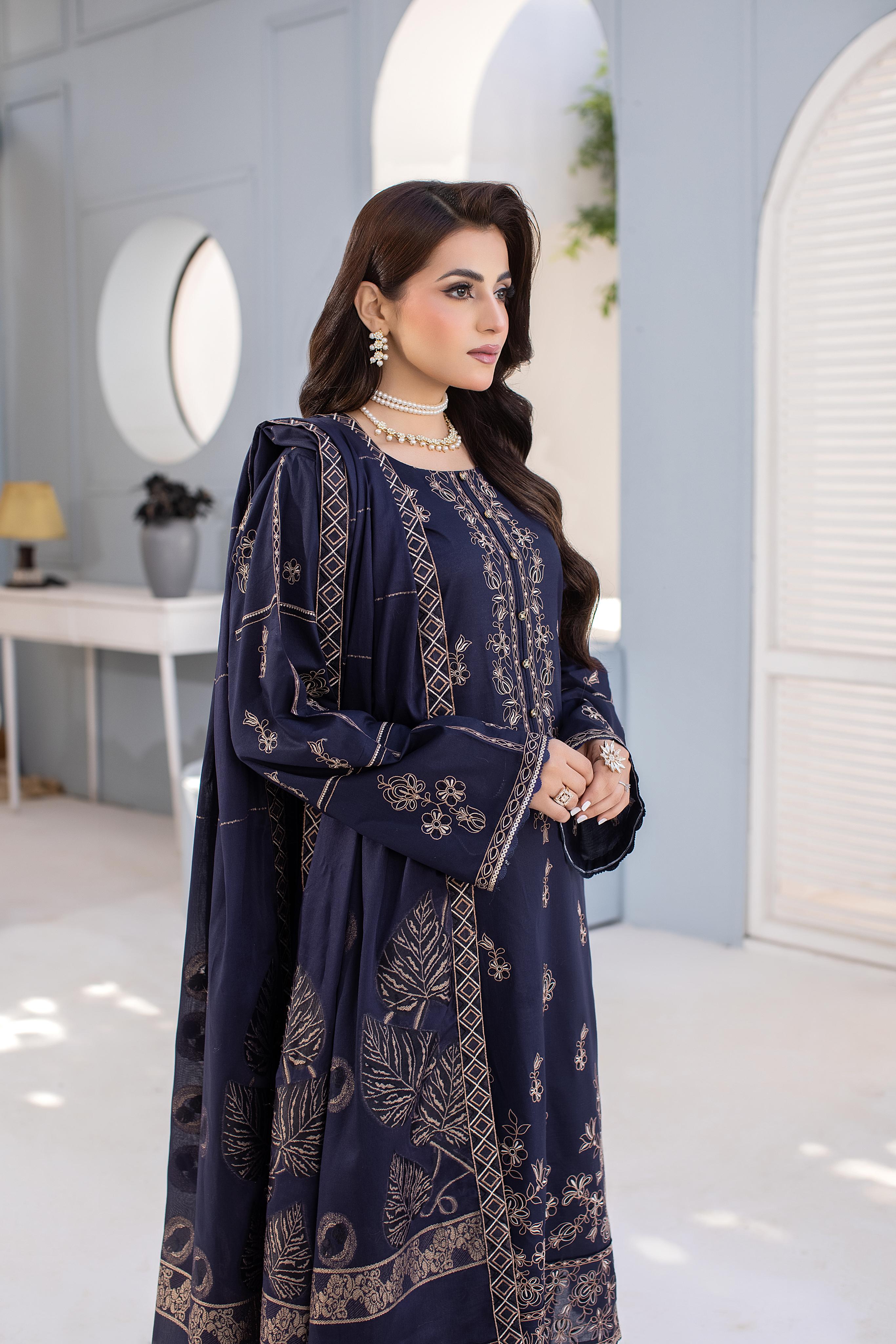 Dastak DK-46 : Embroidered Lawn 3pc