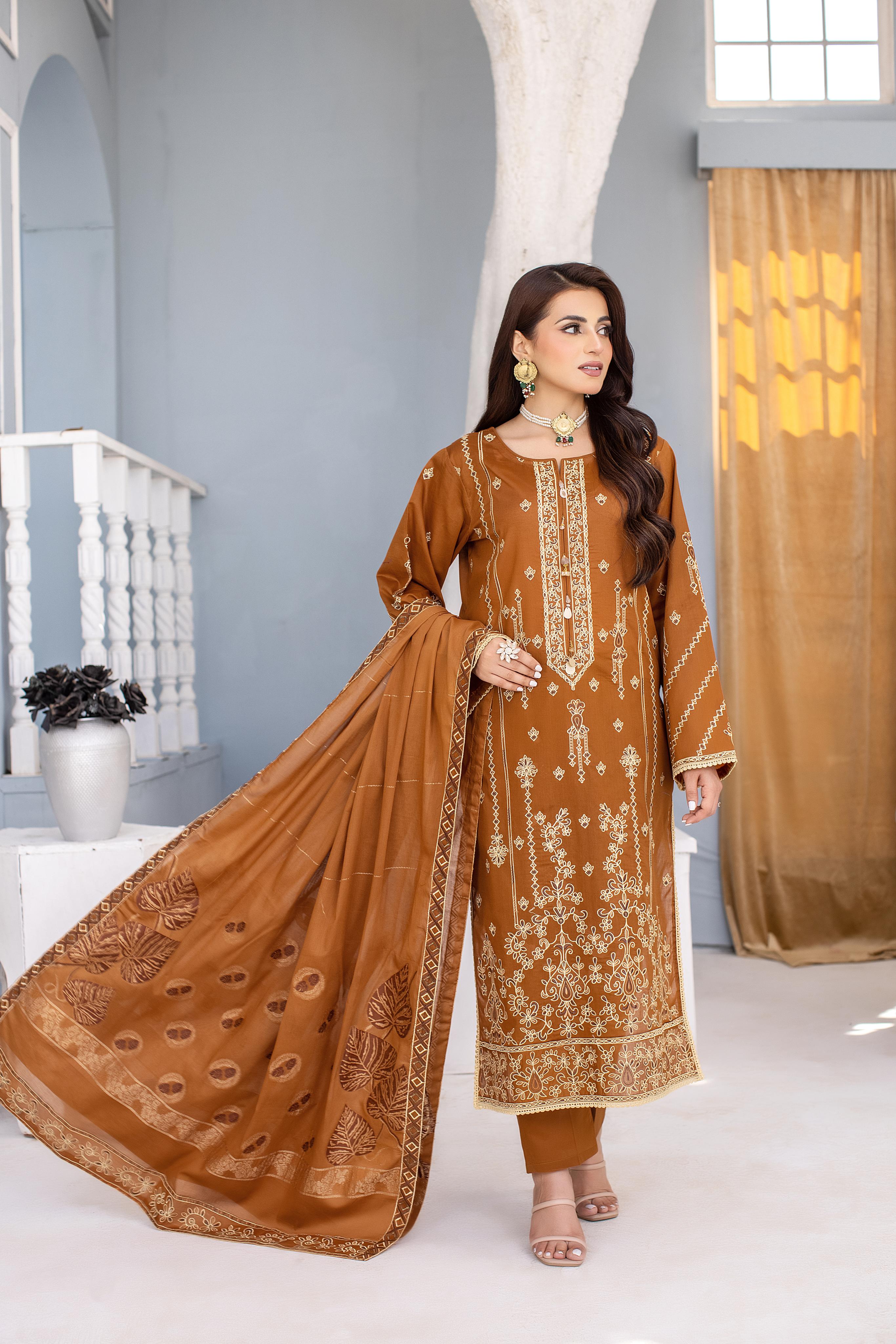 Dastak DK-49 : Embroidered Lawn 3pc