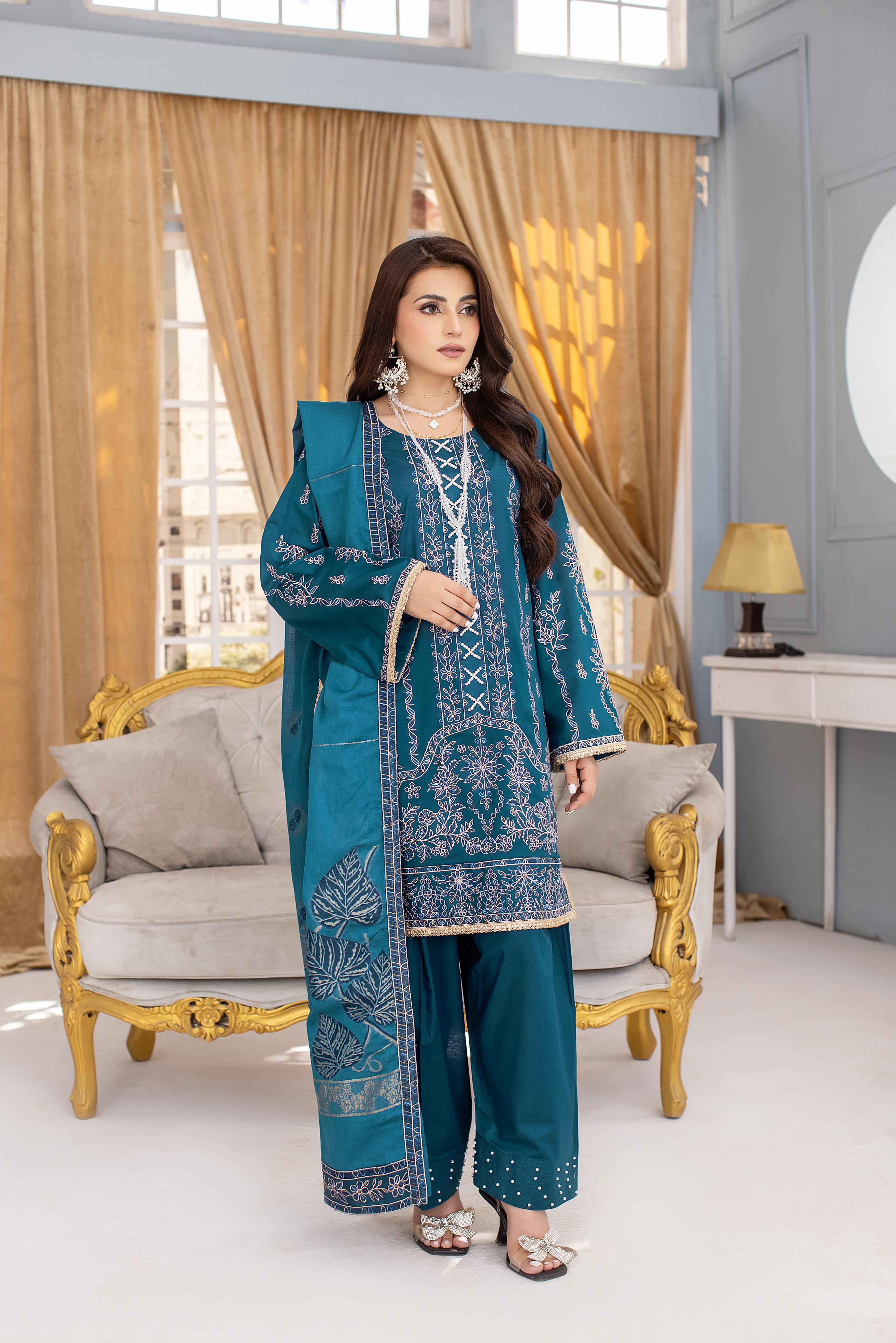 Dastak DK-51 : Embroidered Lawn 3pc