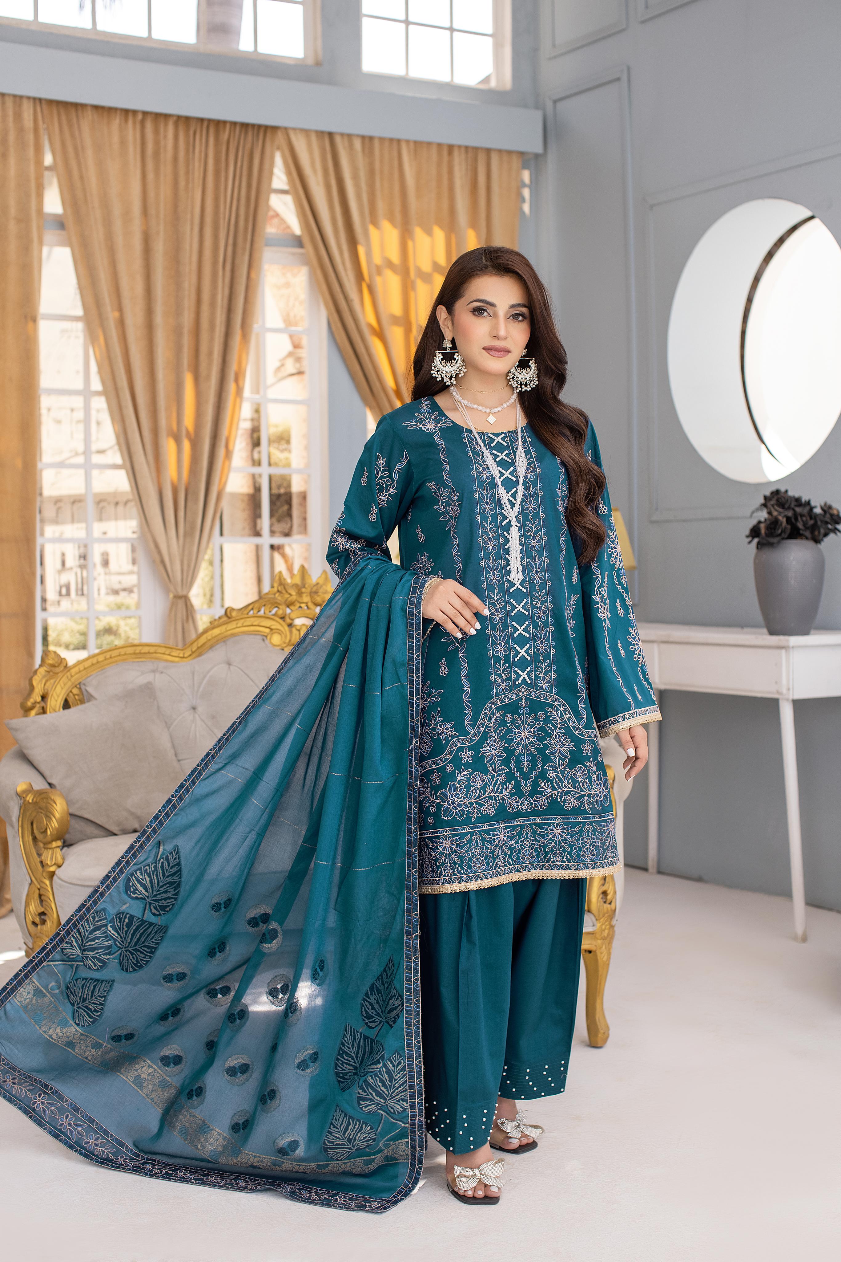 Dastak DK-51 : Embroidered Lawn 3pc