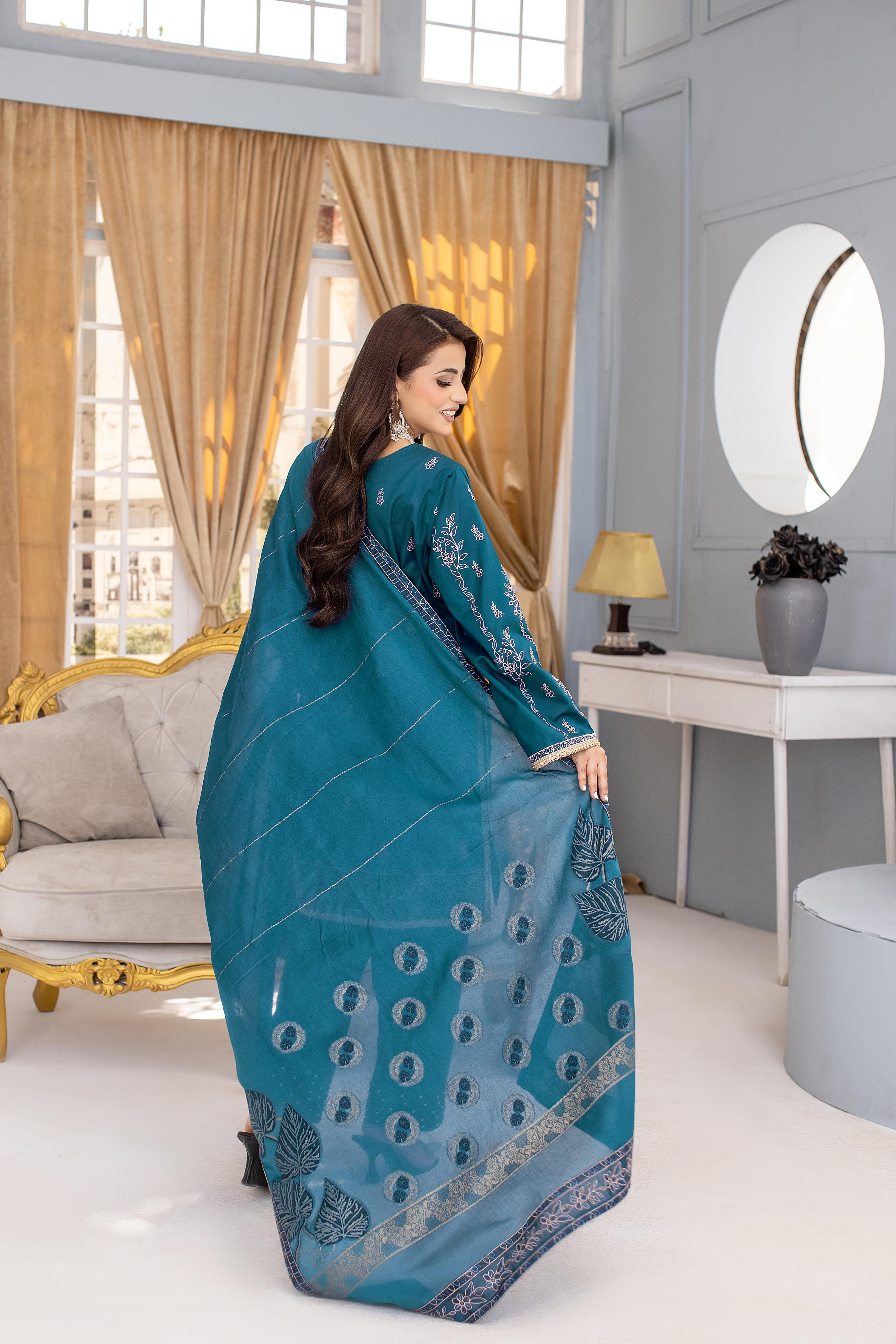 Dastak DK-51 : Embroidered Lawn 3pc