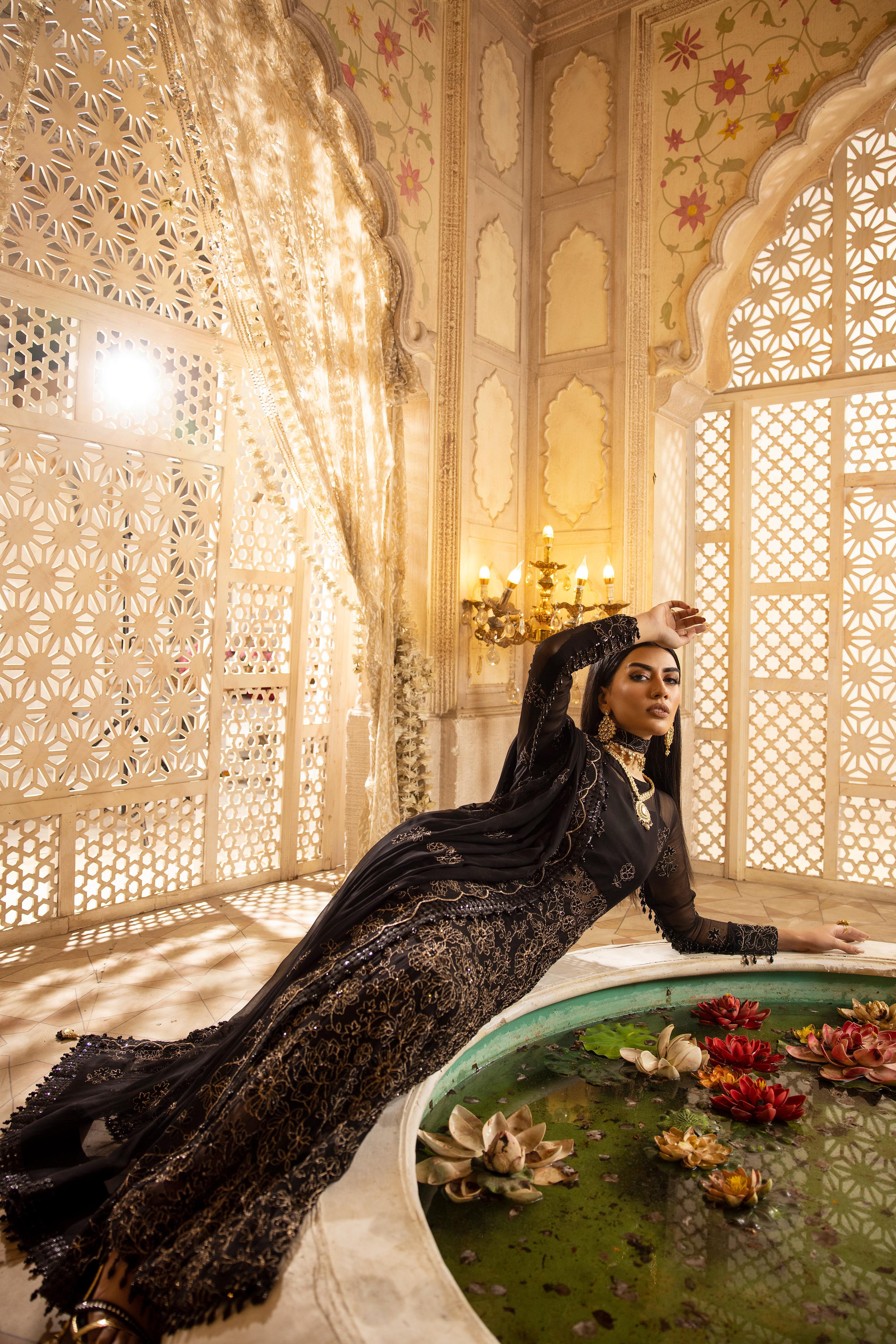 Naqsh N-14 : Unstitched Luxury Chiffon 3PC
