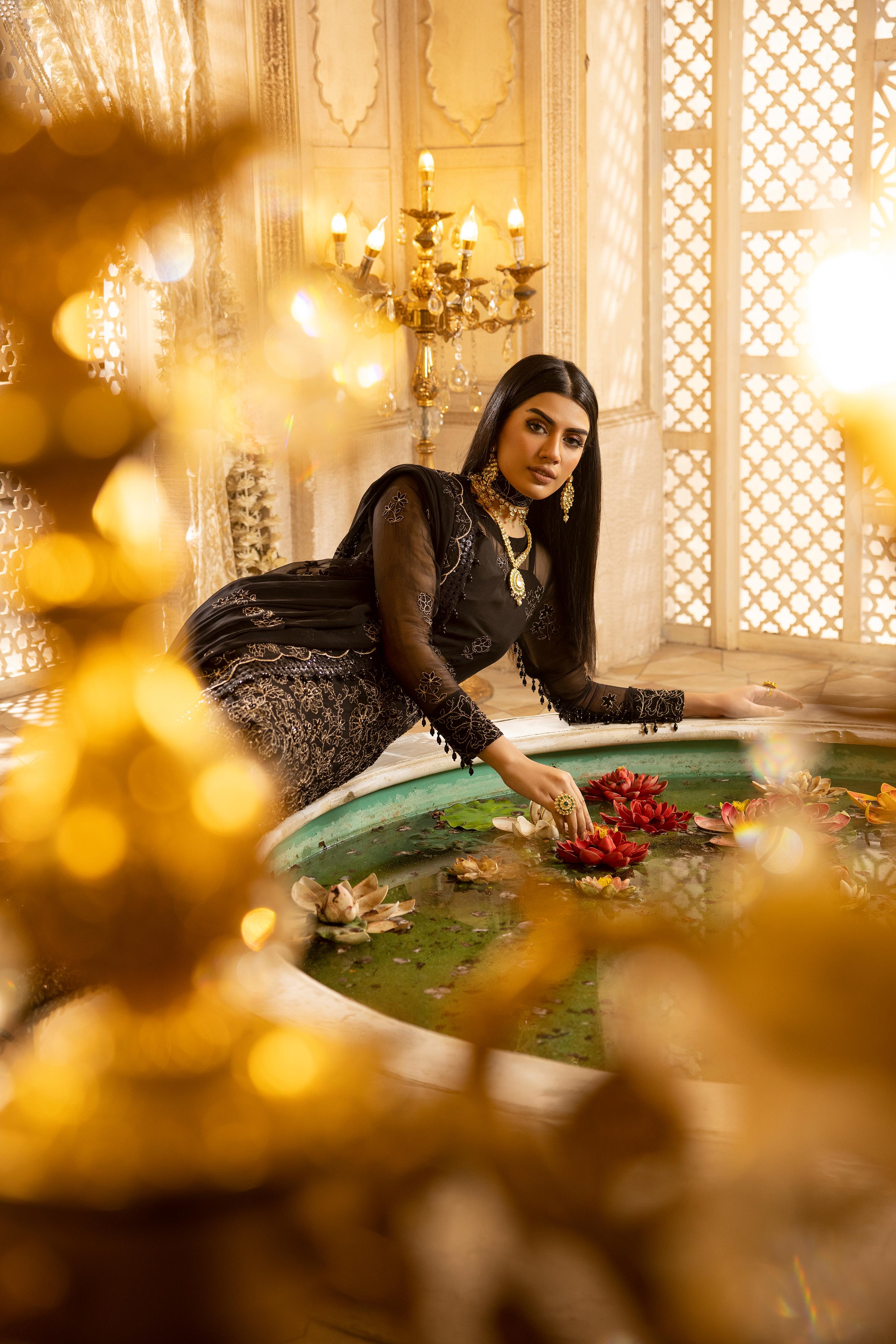 Naqsh N-14 : Unstitched Luxury Chiffon 3PC