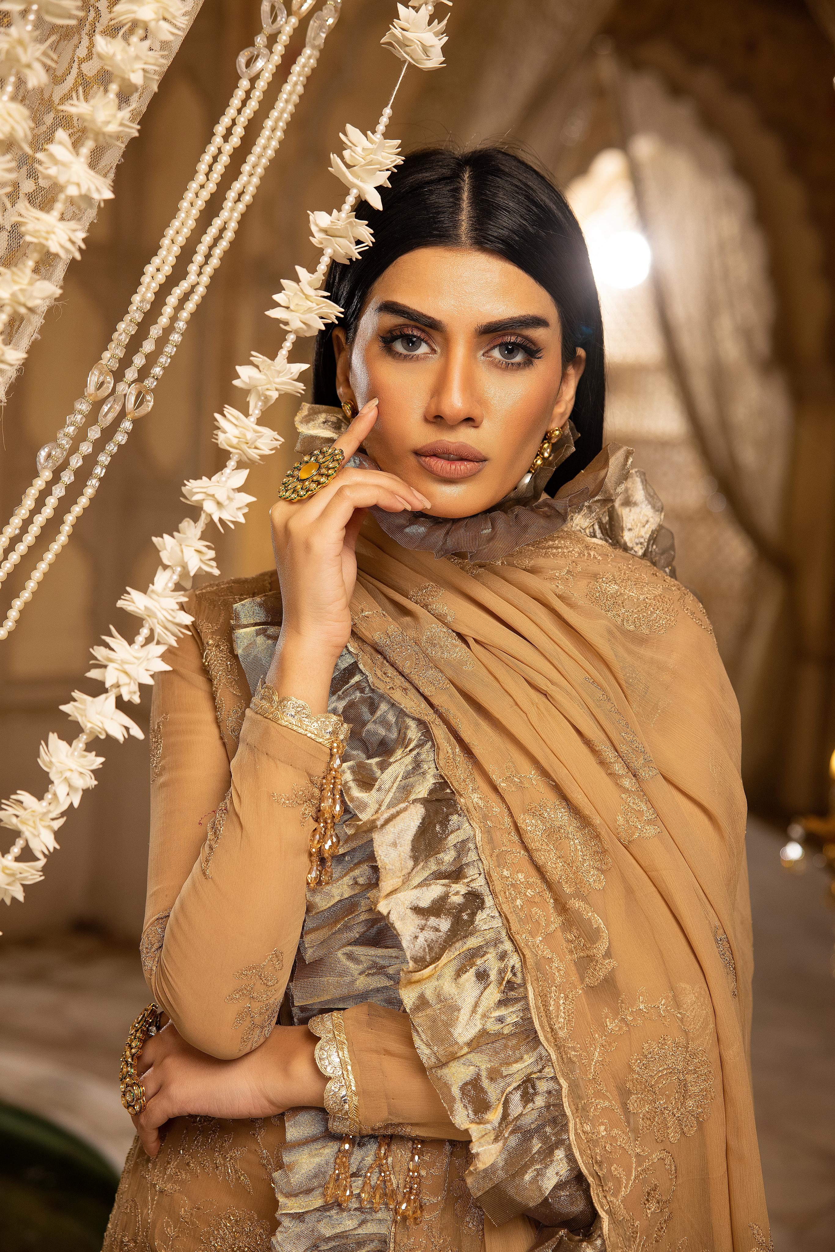 Naqsh N-16 : Unstitched Luxury Chiffon 3PC