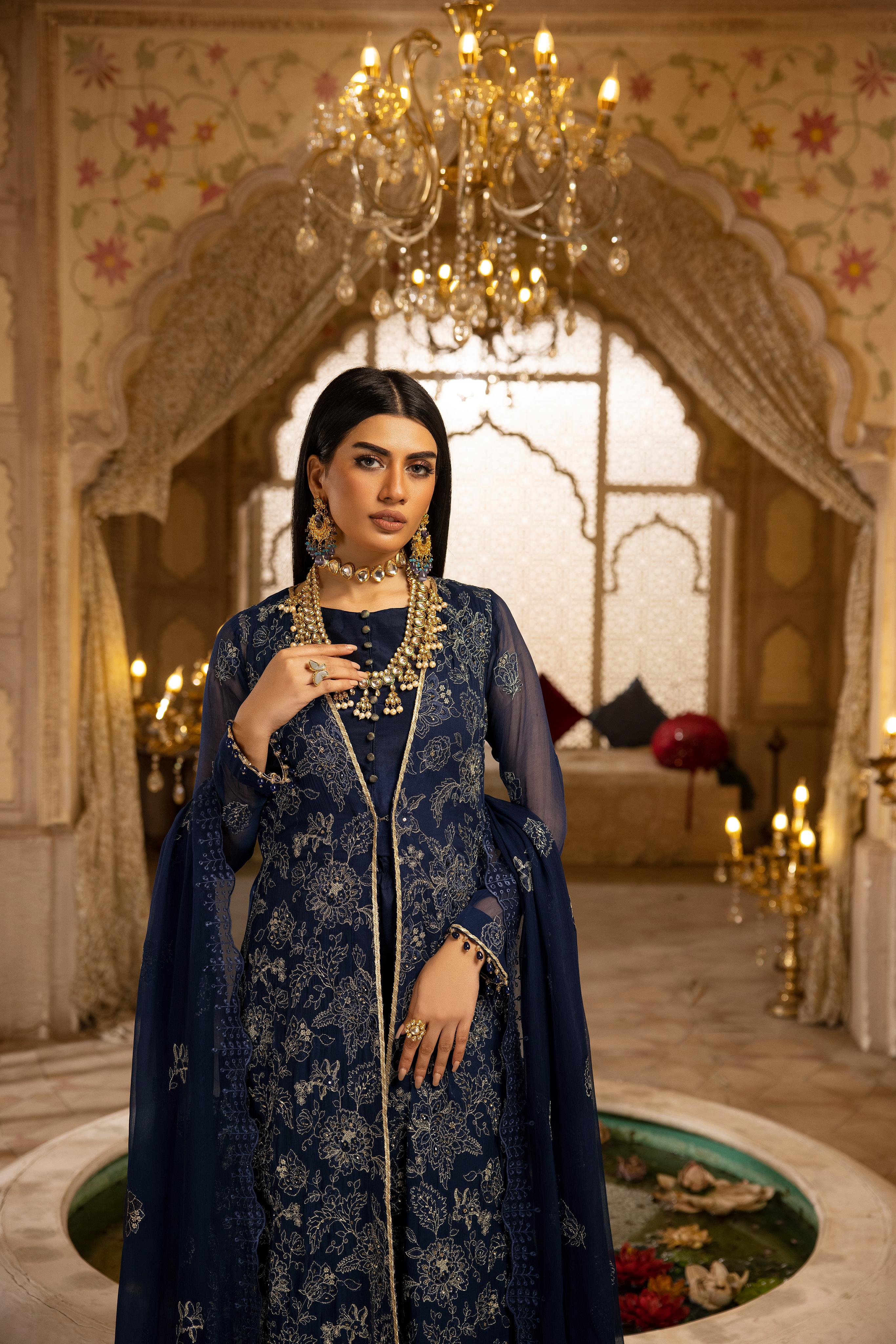Naqsh N-18 : Unstitched Luxury Chiffon 3PC