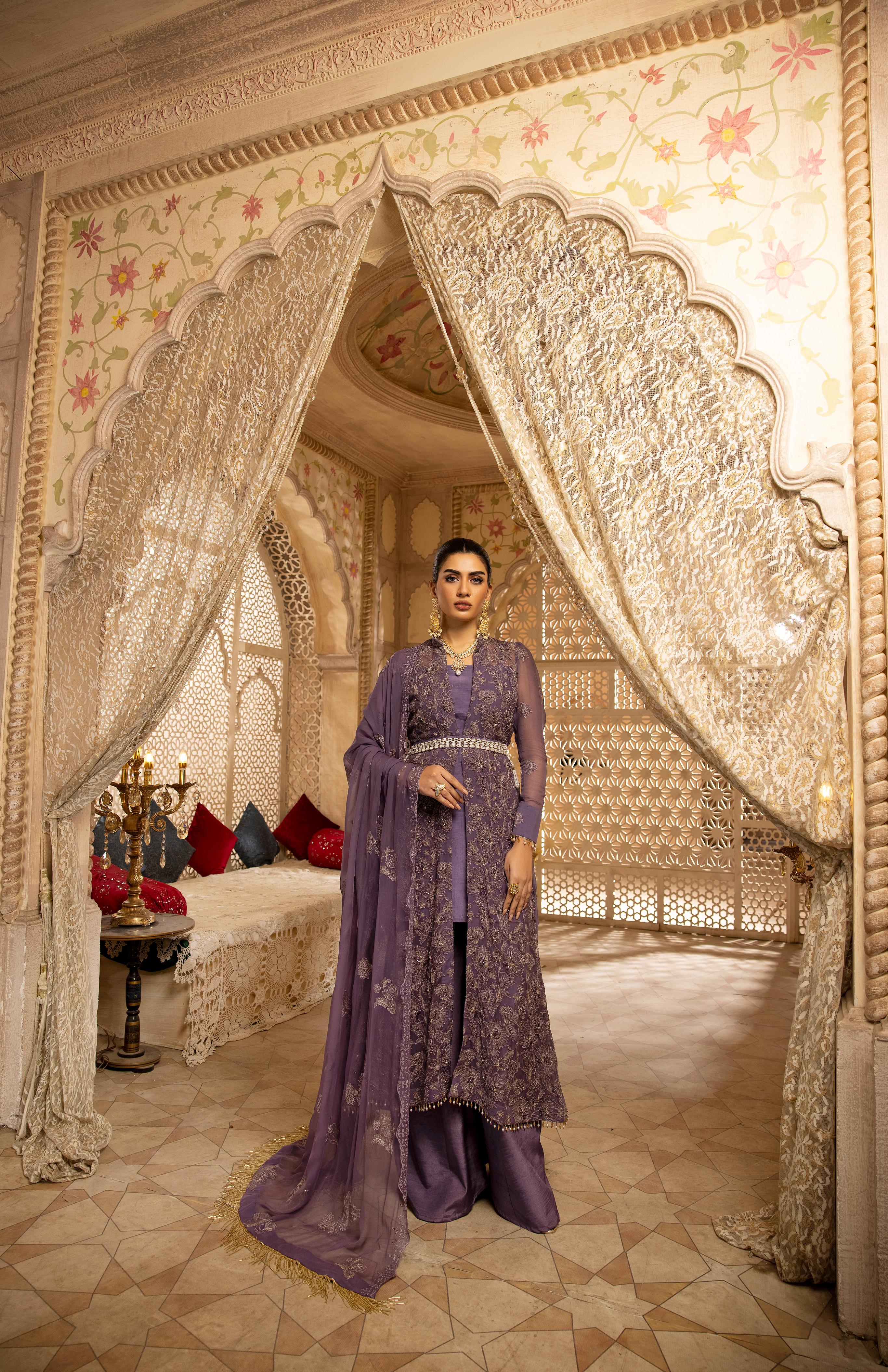 Naqsh N-19 : Unstitched Luxury Chiffon 3PC