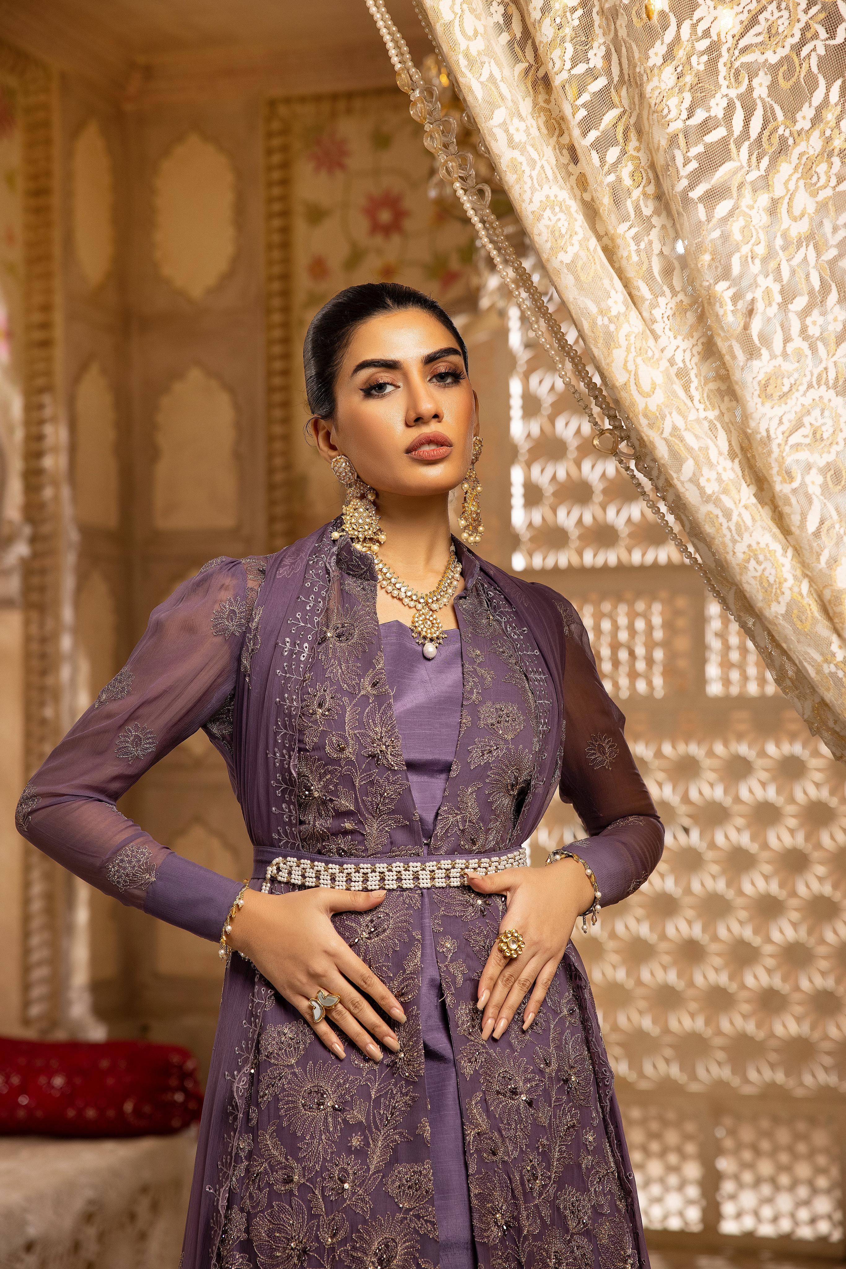Naqsh N-19 : Unstitched Luxury Chiffon 3PC