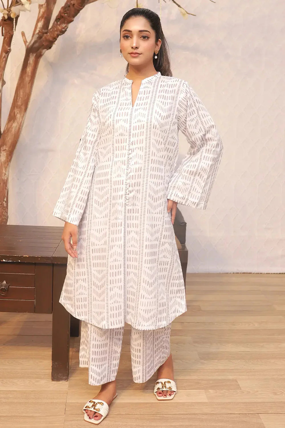 2PC Printed Stitched Cambric Suit KST-24026 Printed KHAS STORES