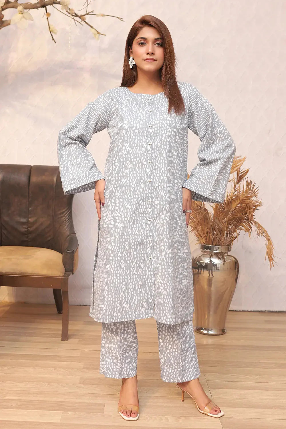 2PC Printed Stitched Cambric Suit KST-24028 Printed KHAS STORES