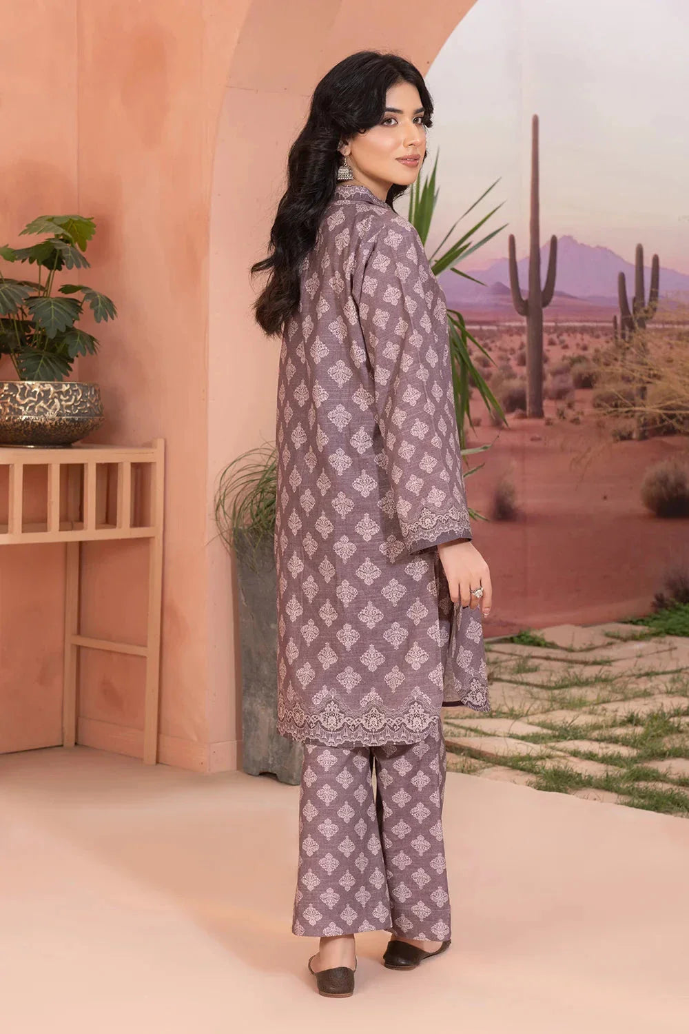 2PC Printed Unstitched Khaddar Shirt & Trouser KKH-3665 Printed KHAS STORES