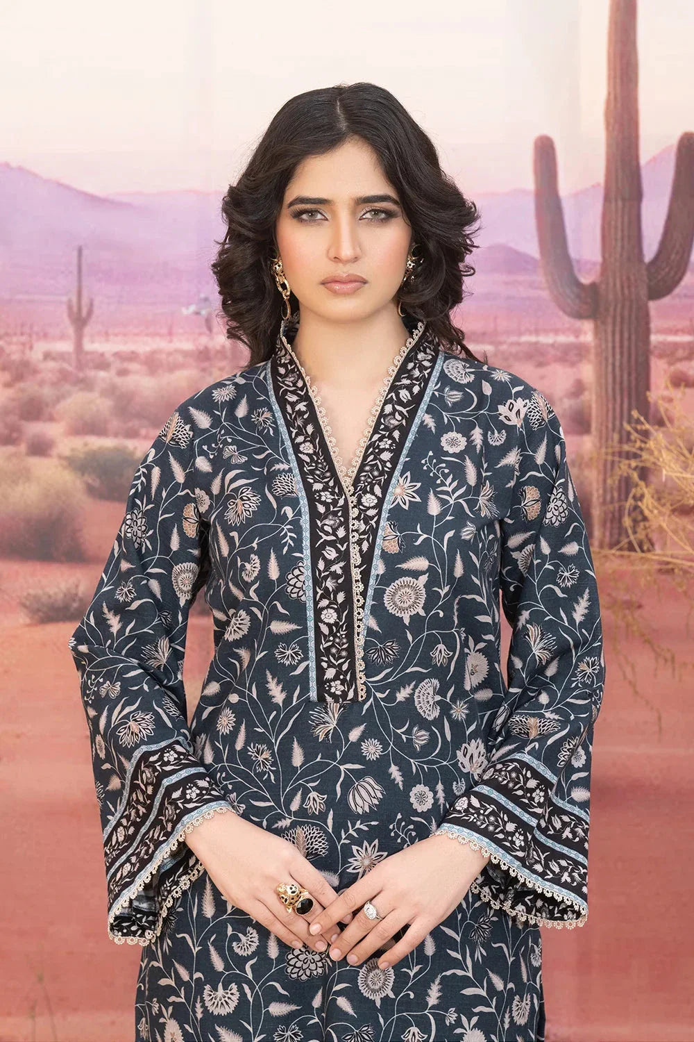 2PC Printed Unstitched Khaddar Shirt & Trouser KKH-3668 Printed KHAS STORES