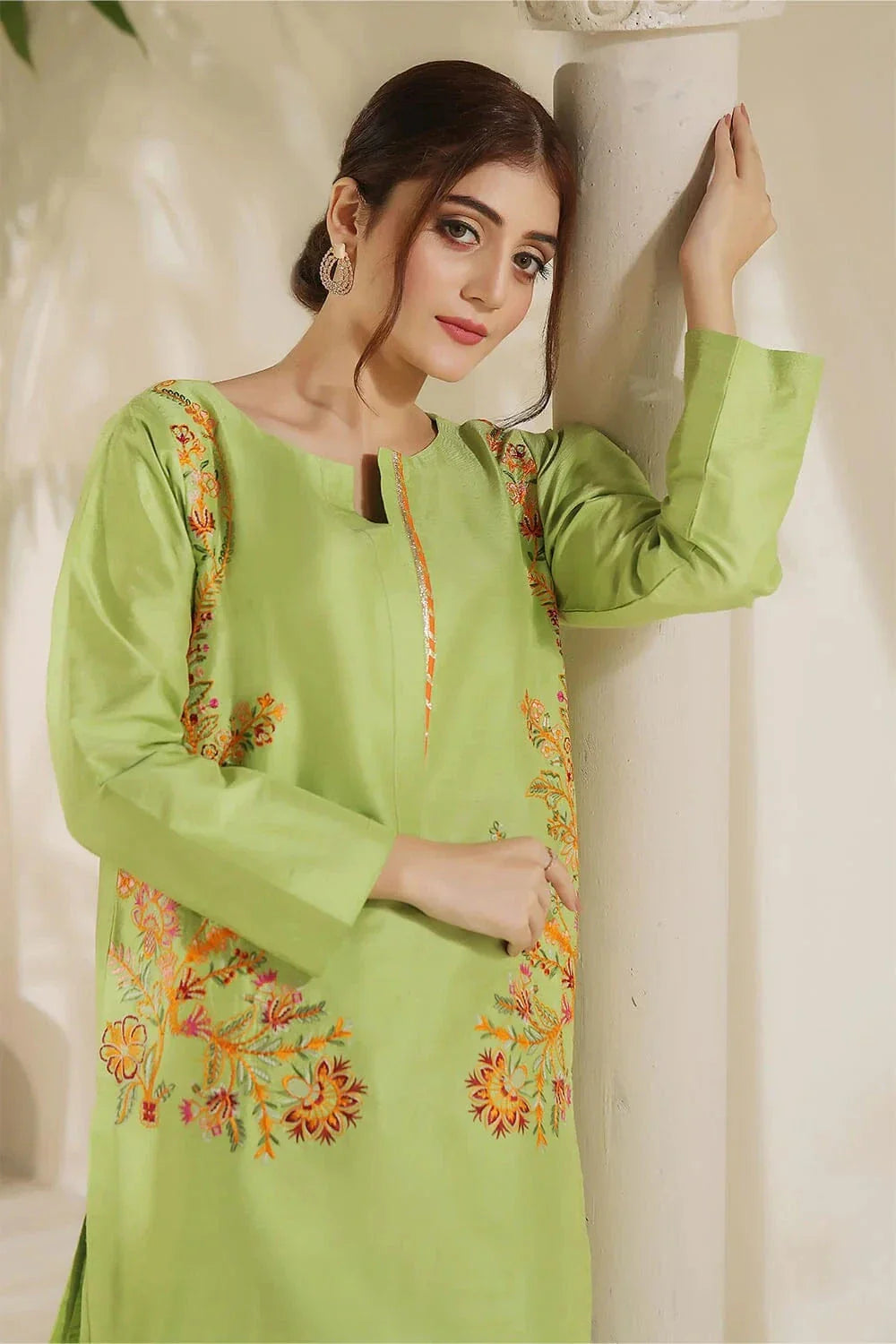 2PC Stitched Embroidered Silk Shirt & Trouser KFSE-2362 KHAS STORES