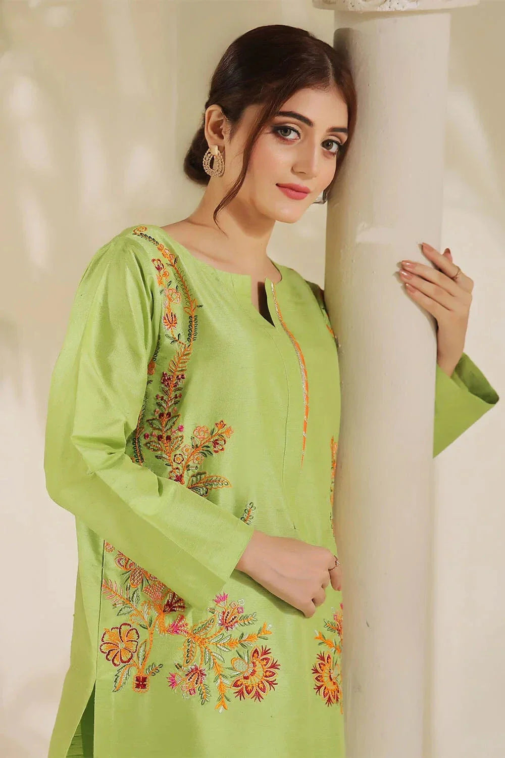 2PC Stitched Embroidered Silk Shirt & Trouser KFSE-2362 KHAS STORES