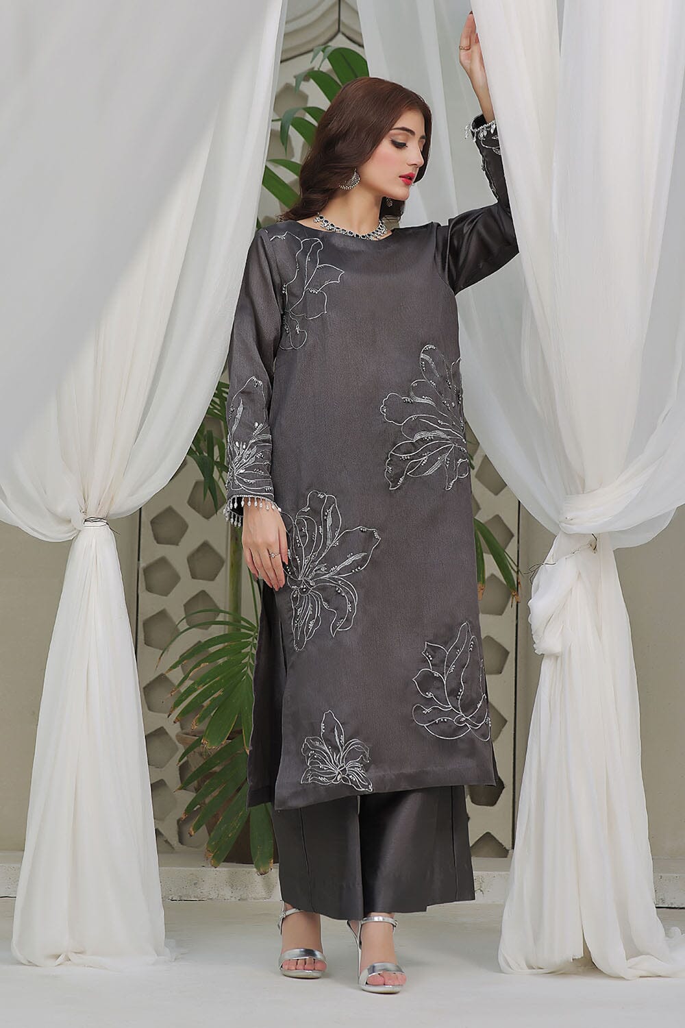 2PC Stitched Embroidered Silk Shirt & Trouser KFSE-2365 KHAS STORES