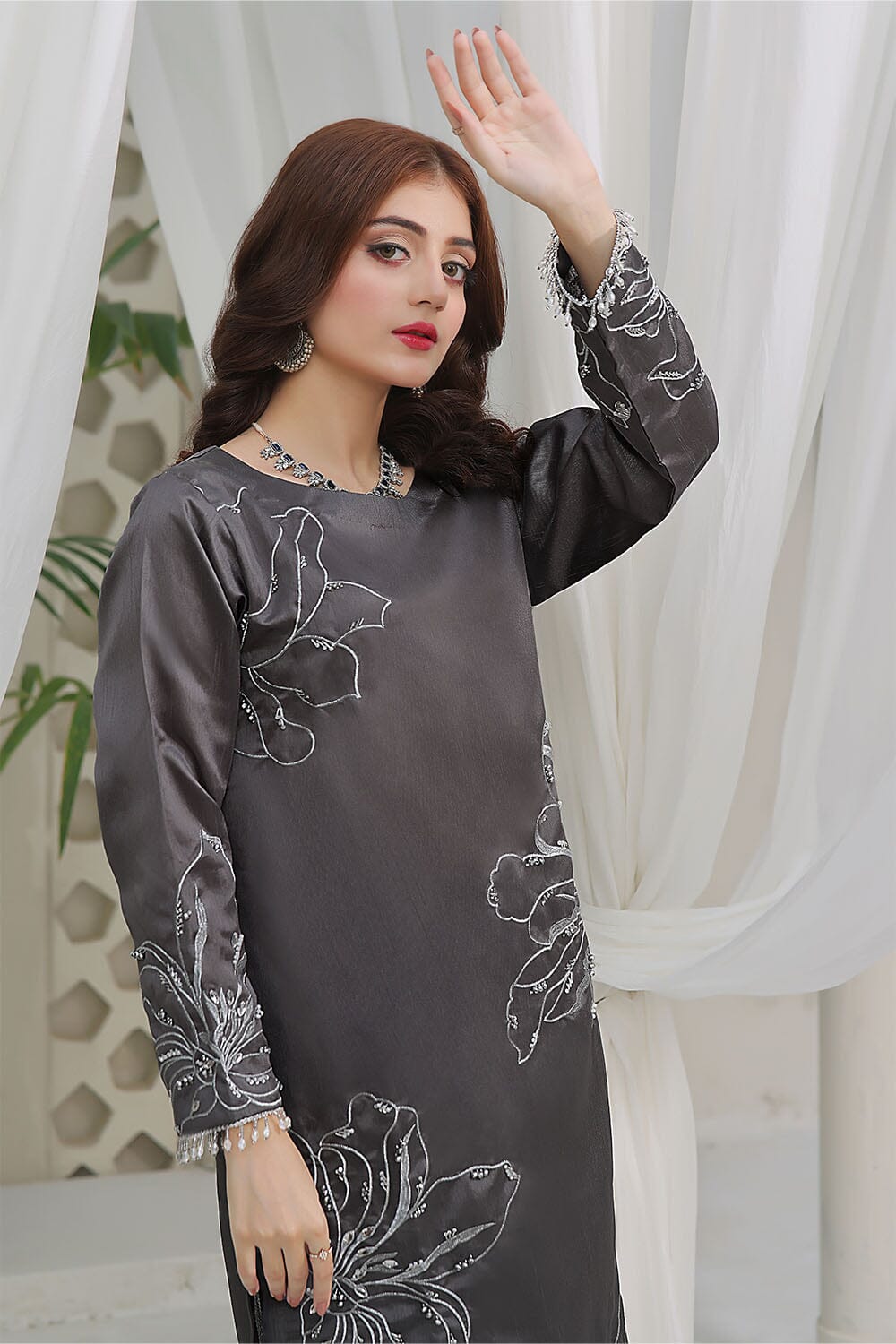 2PC Stitched Embroidered Silk Shirt & Trouser KFSE-2365 KHAS STORES