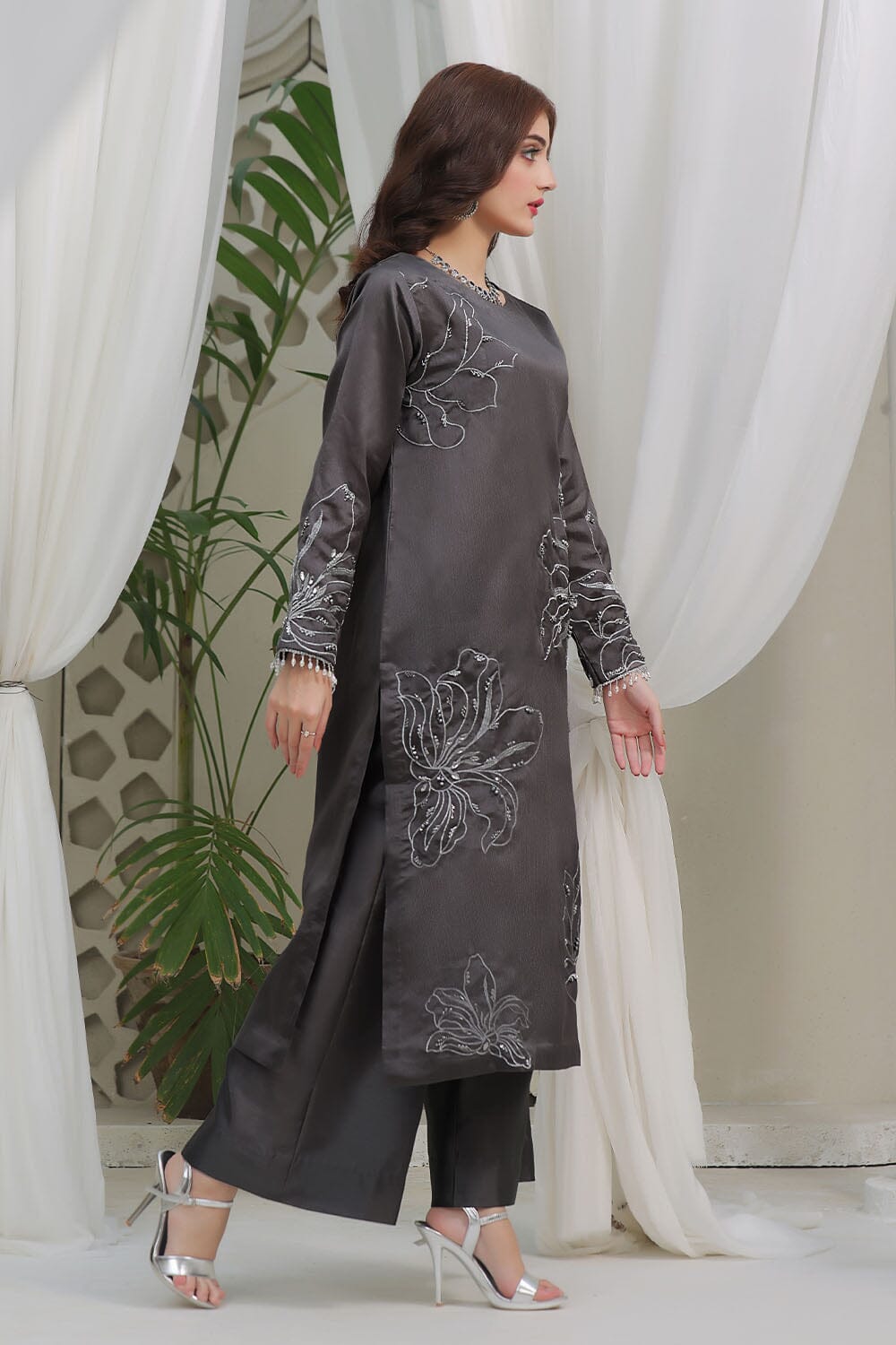 2PC Stitched Embroidered Silk Shirt & Trouser KFSE-2365 KHAS STORES