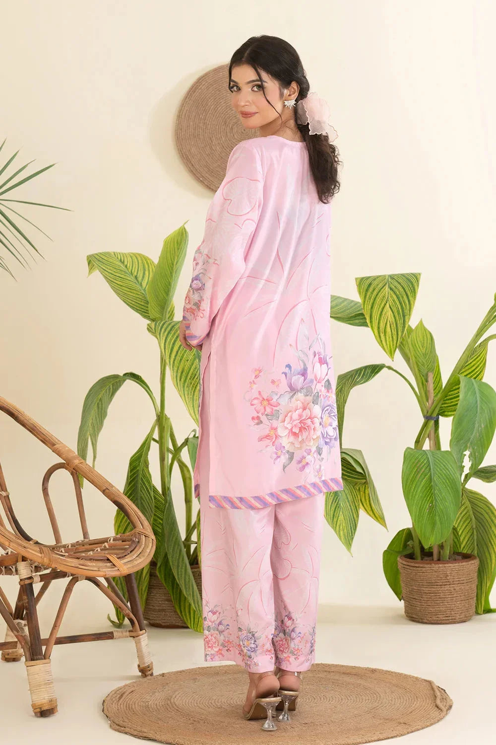 2PC Stitched Printed Crepe Silk Shirt and Trouser RTW-KSTL-209 Printed KHAS STORES