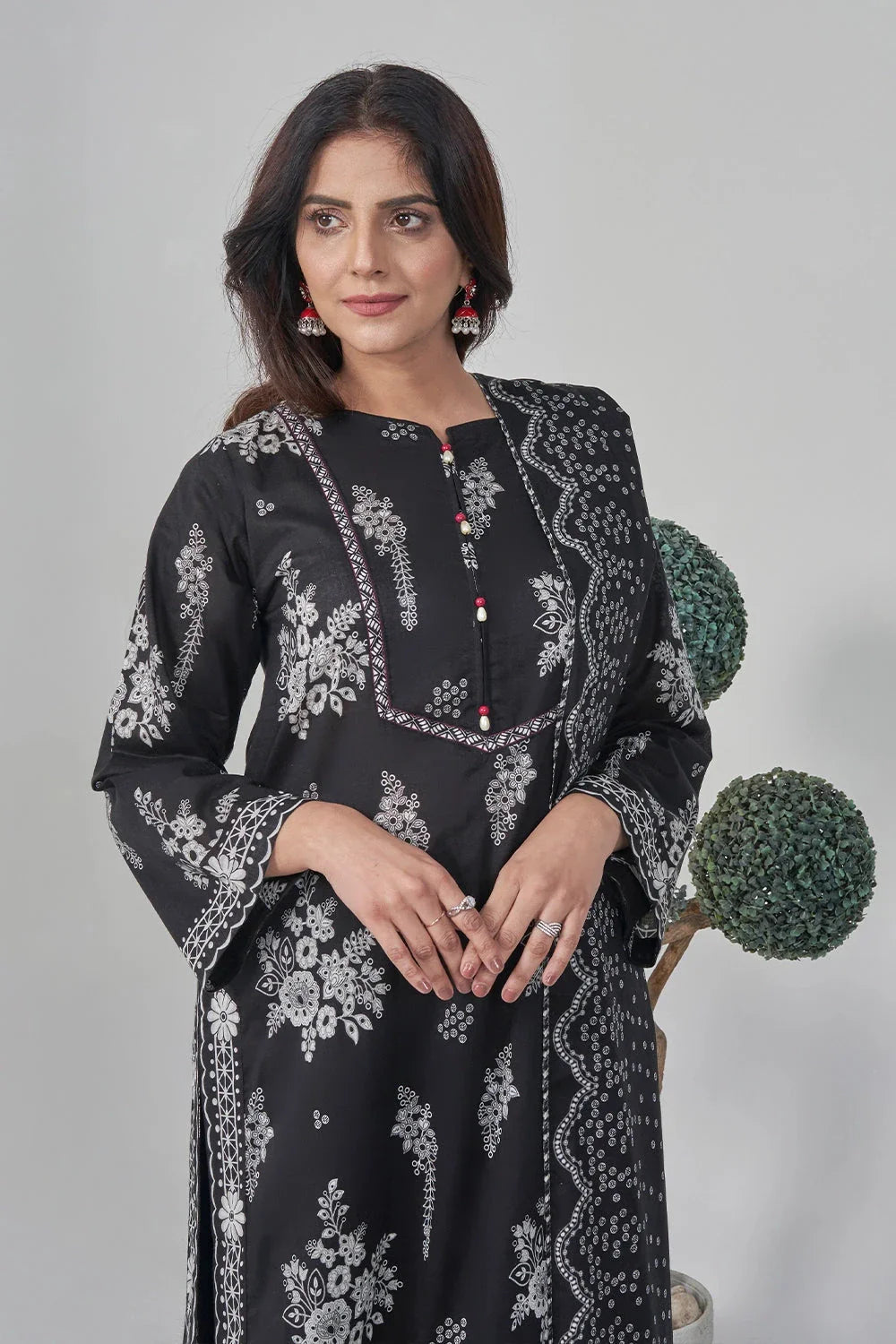 2PC Stitched Printed Lawn Shirt and Dupatta RKTW-3059 Printed KHAS STORES