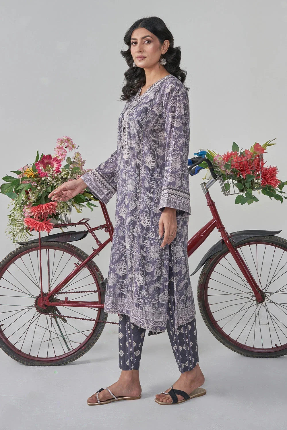 2PC Stitched Printed Lawn Shirt and Trouser RKTW-3028 Printed KHAS STORES