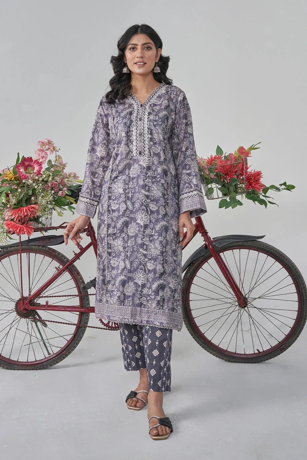 2PC Stitched Printed Lawn Shirt and Trouser RKTW-3028 Printed KHAS STORES