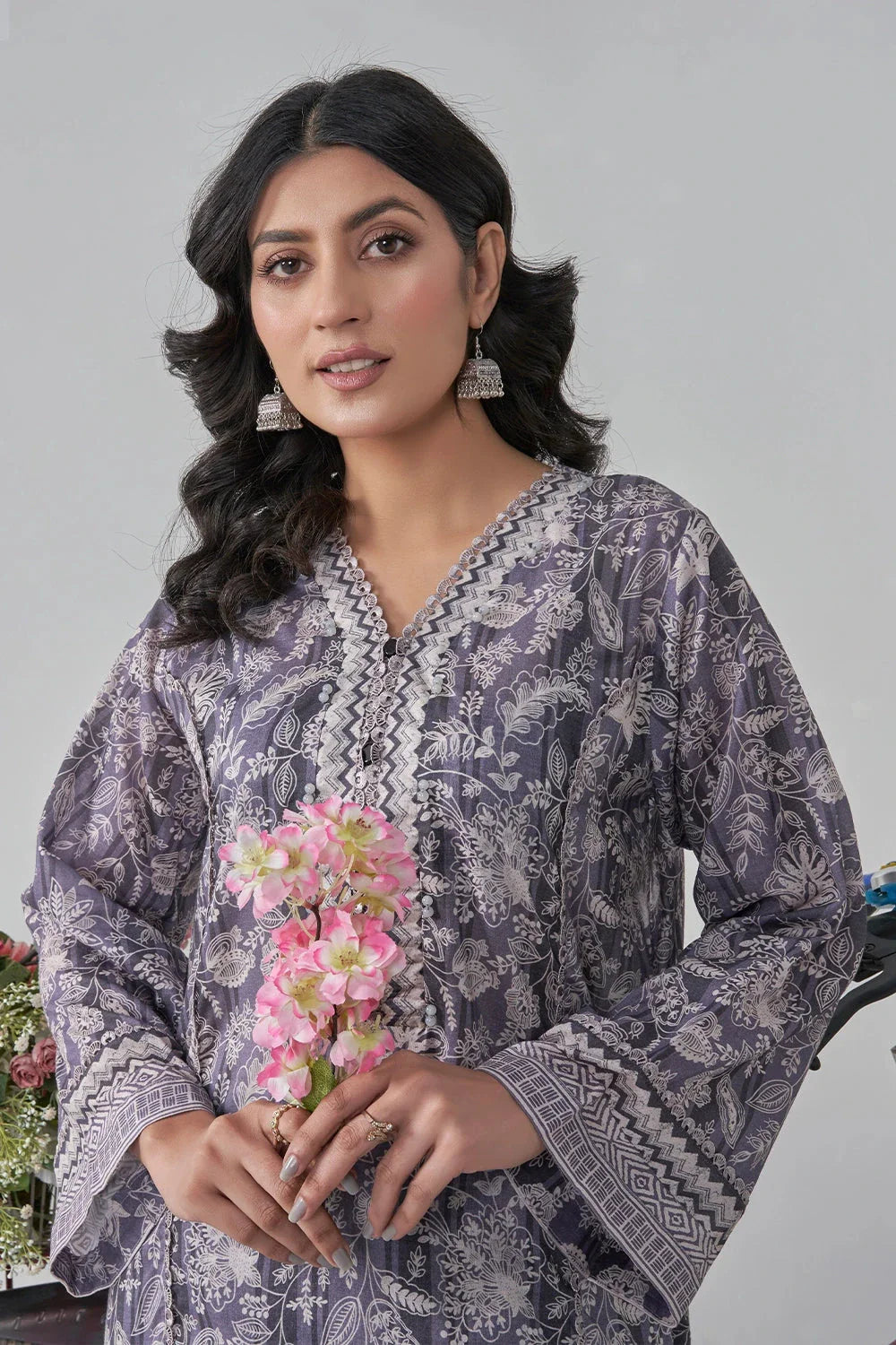 2PC Stitched Printed Lawn Shirt and Trouser RKTW-3028 Printed KHAS STORES