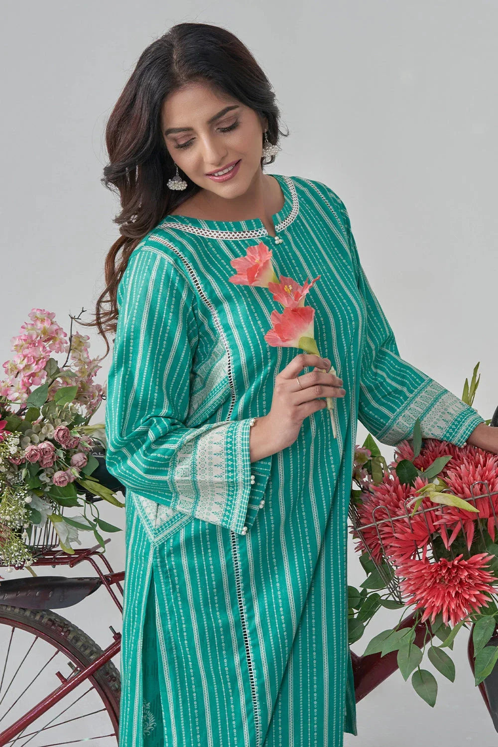 2PC Stitched Printed Lawn Shirt and Trouser RKTW-3029 Printed KHAS STORES