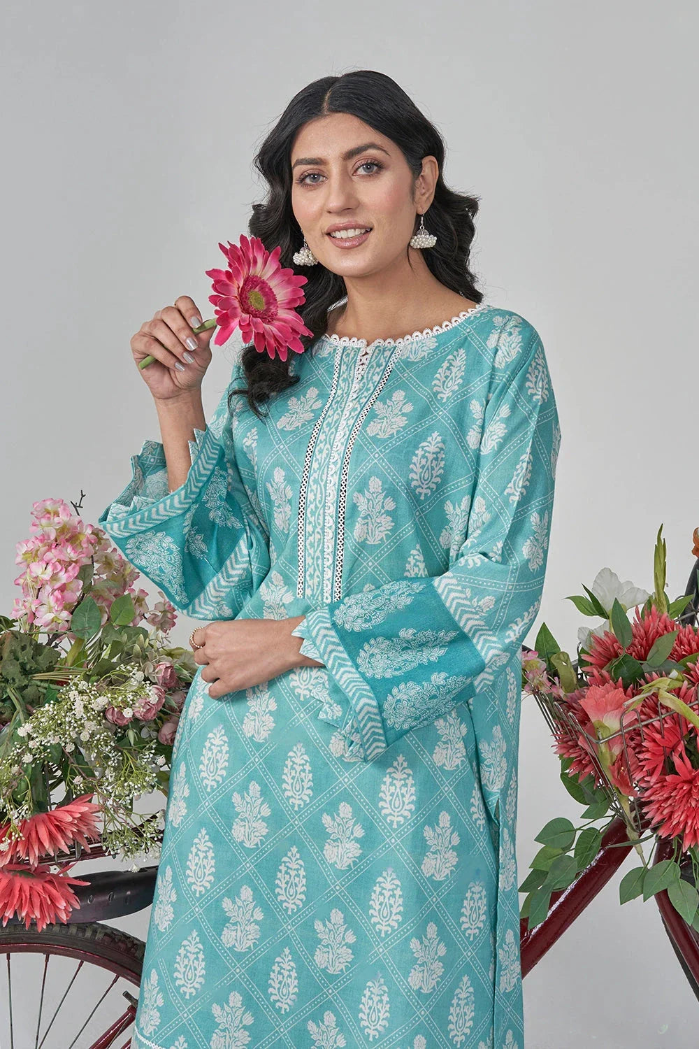 2PC Stitched Printed Lawn Shirt and Trouser RKTW-3031 Printed KHAS STORES