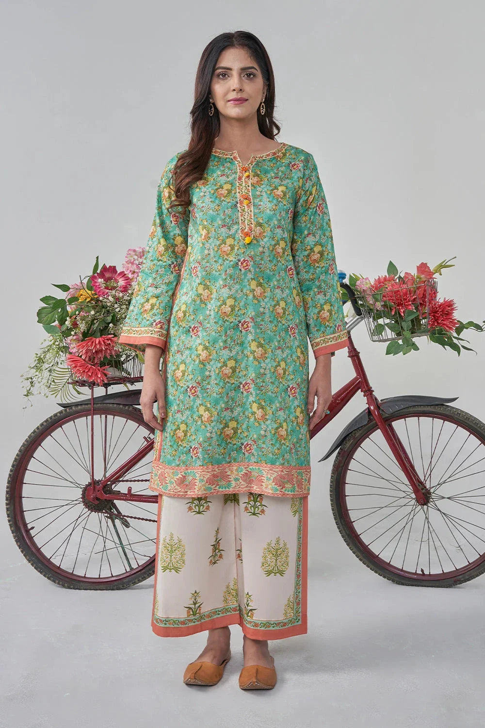 2PC Stitched Printed Lawn Shirt and Trouser RKTW-3048 Printed KHAS STORES