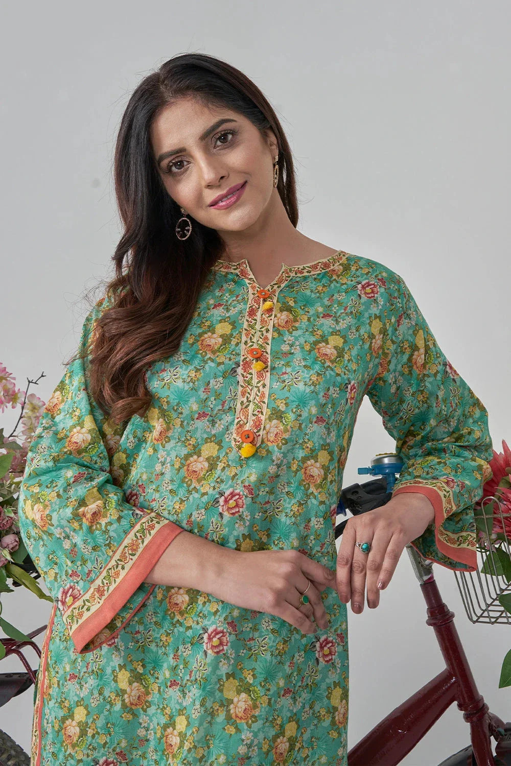 2PC Stitched Printed Lawn Shirt and Trouser RKTW-3048 Printed KHAS STORES