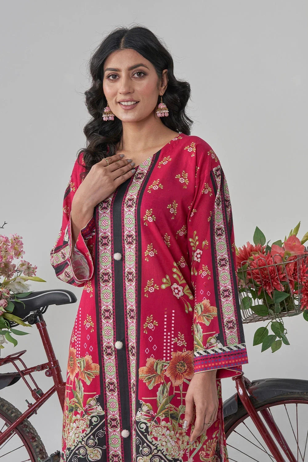 2PC Stitched Printed Lawn Shirt and Trouser RKTW-3051 Printed KHAS STORES