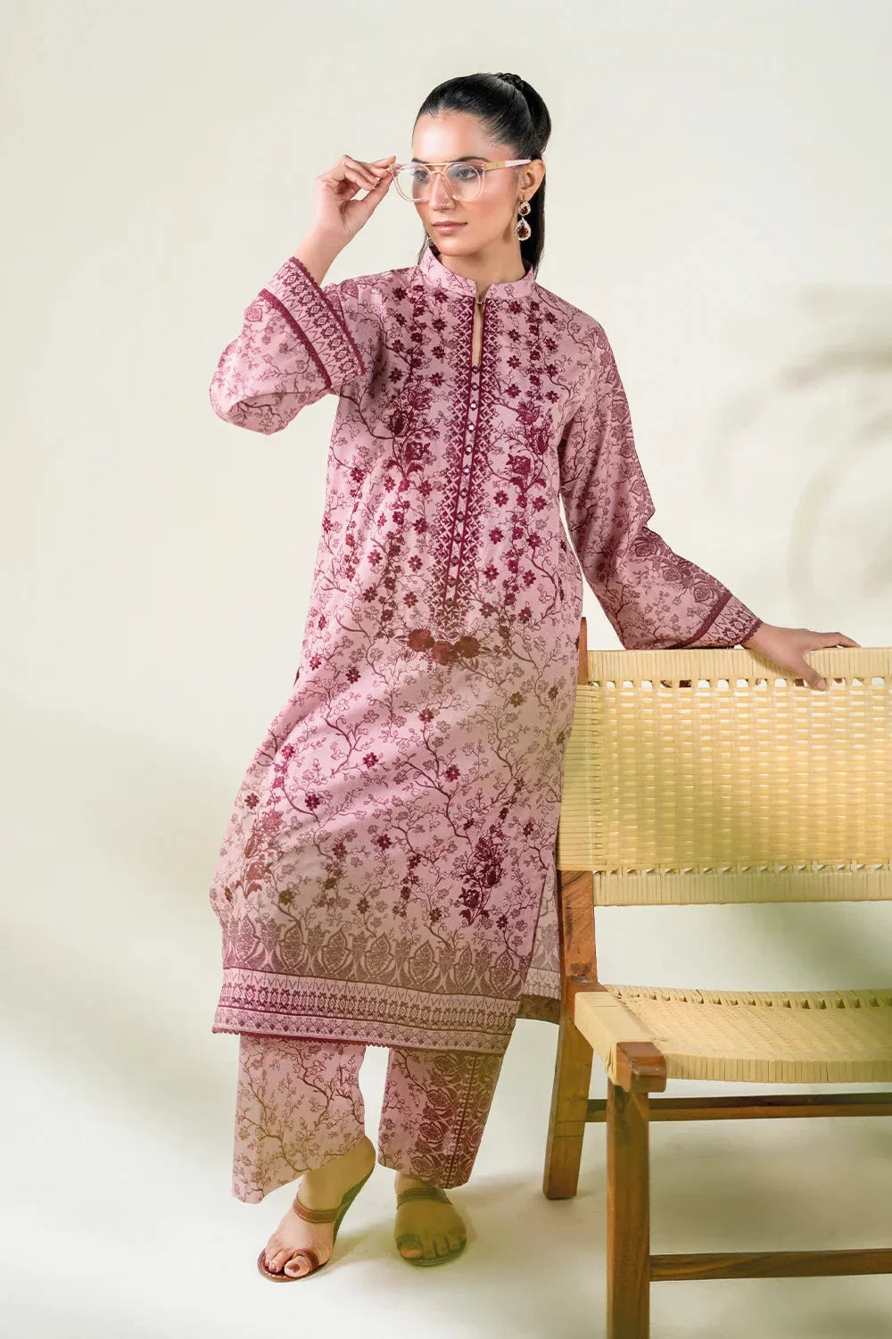 2PC Stitched Printed Lawn Shirt & Trouser | RTW-KST-3861 Embroidered KHAS STORES