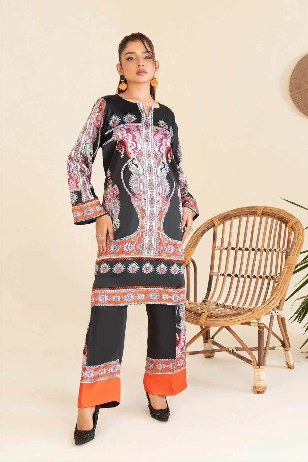 2PC Stitched Printed Silk Shirt and Trouser RTW-KSTL-103 Printed KHAS STORES