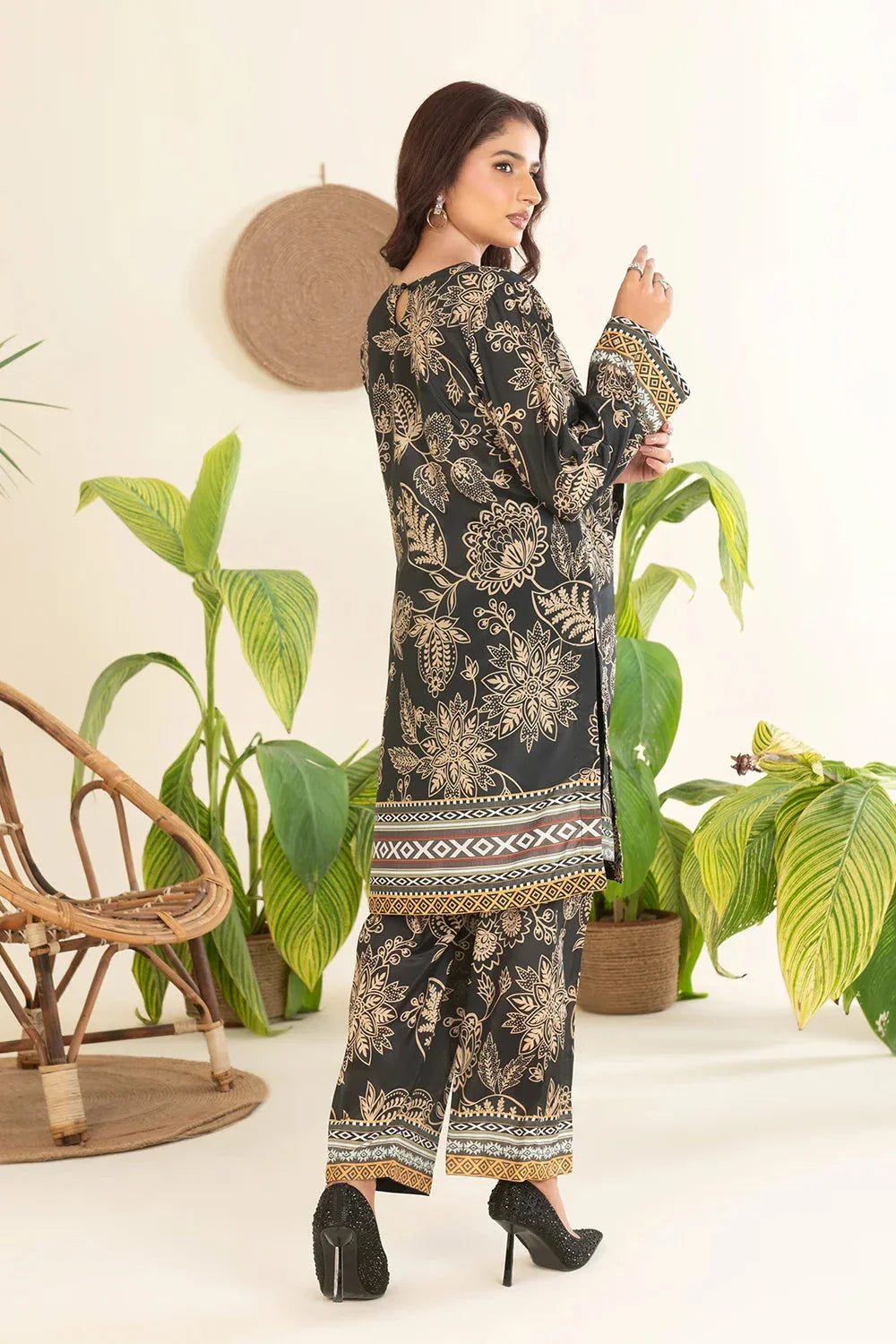 2PC Stitched Printed Silk Shirt and Trouser RTW-KSTL-206 Printed KHAS STORES
