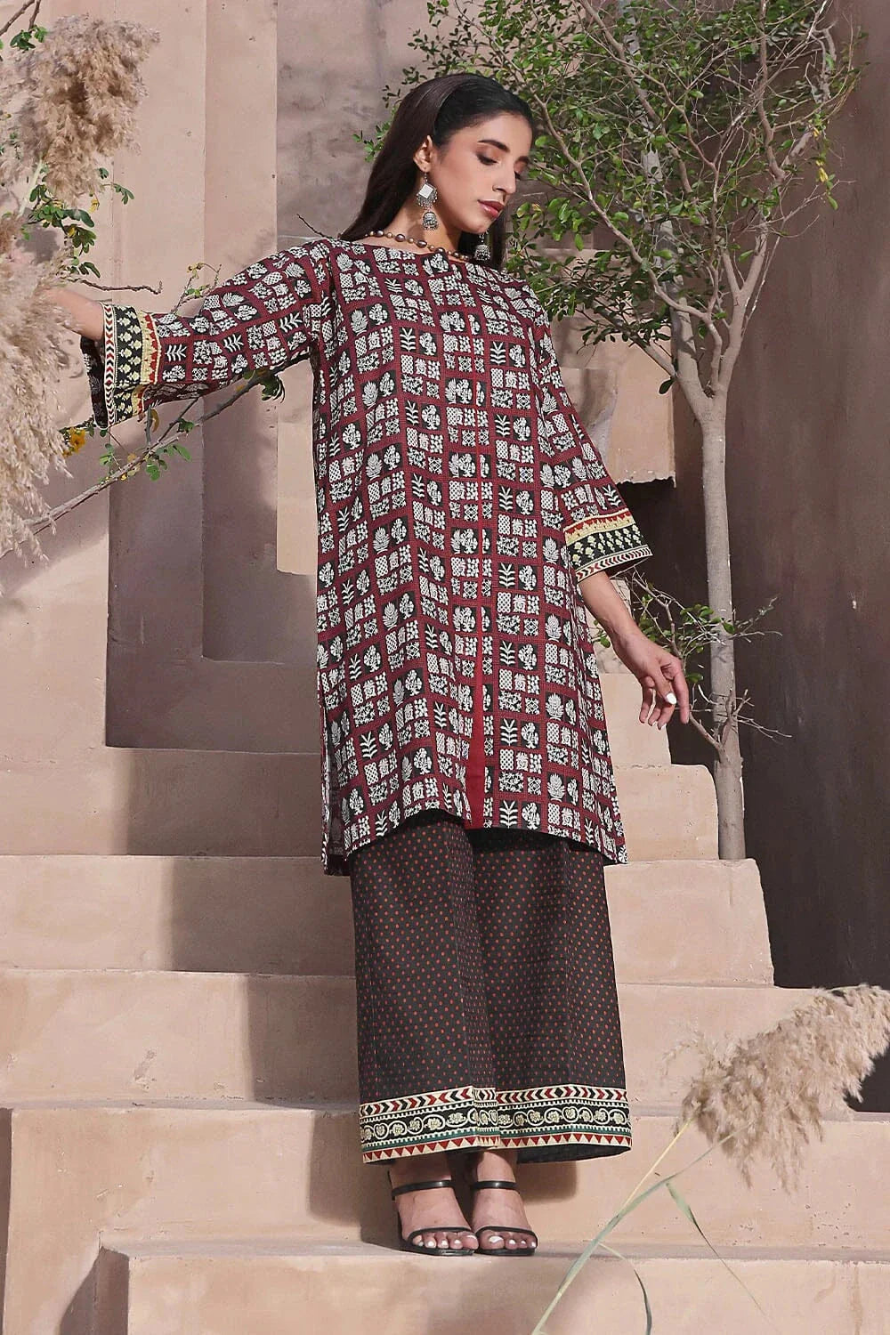 2PC Unstitched Khaddar Shirt & Trouser RKT-2323 KHAS STORES