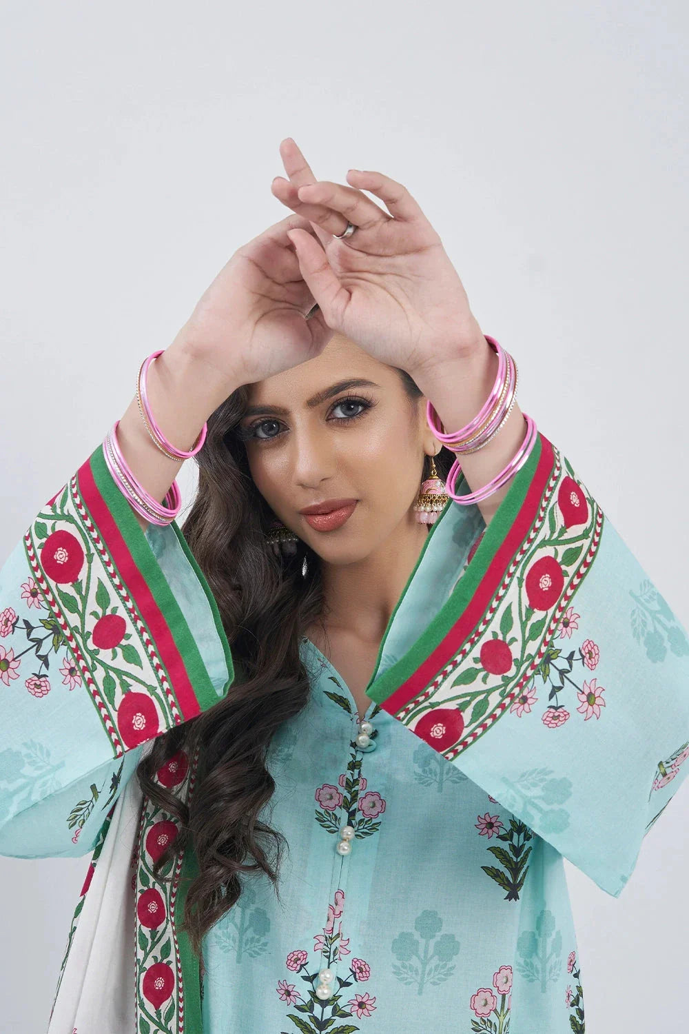 2PC Unstitched Printed Lawn Shirt and Dupatta KSD-3216 Printed KHAS STORES